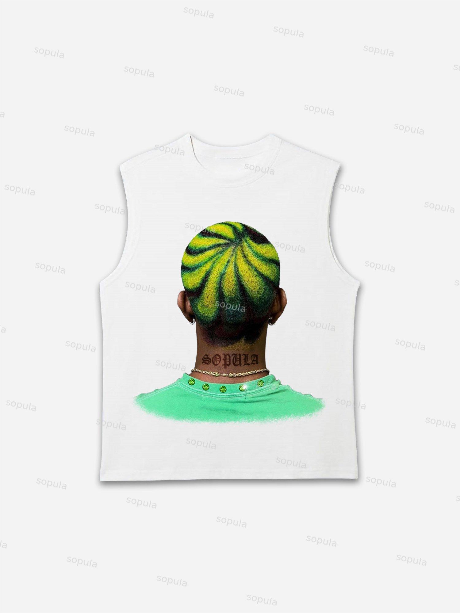 Green Diamond Men's Haircut Print Graphic Tank Top Product Image