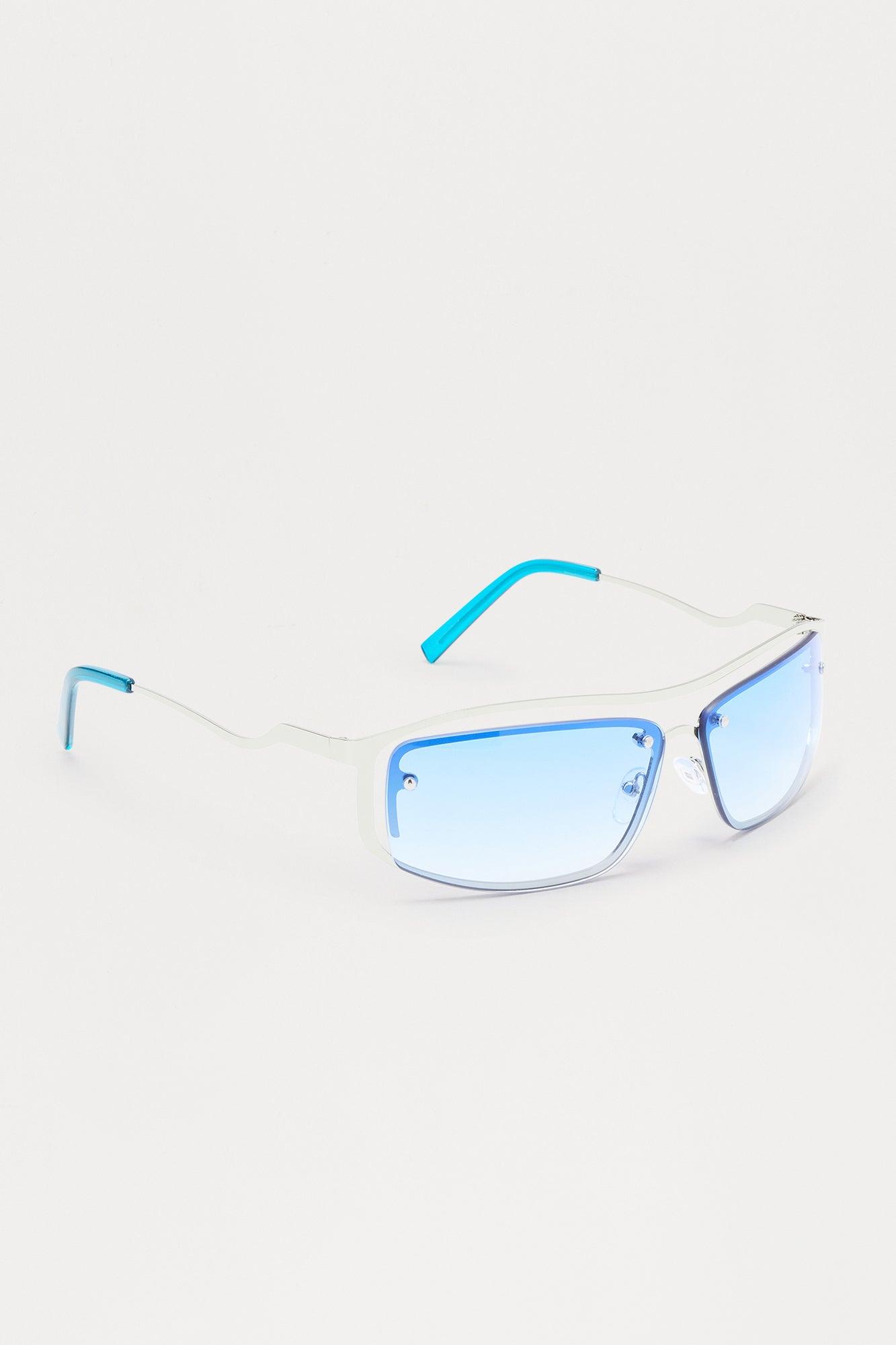 Squiggled Sunglasses - Blue Male Product Image