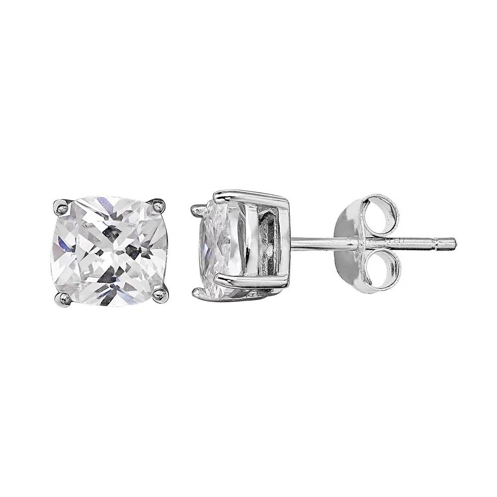 PRIMROSE Sterling Silver Cubic Zirconia Stud Earrings, Women's, Grey Product Image