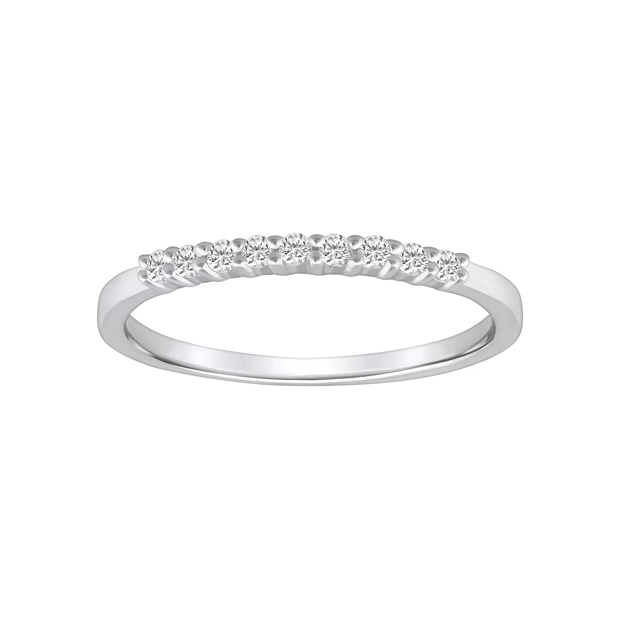 Alyson Layne 14k Gold 1/8 Carat T.W. Diamond 9-Stone Wedding Band, Women's,  Product Image
