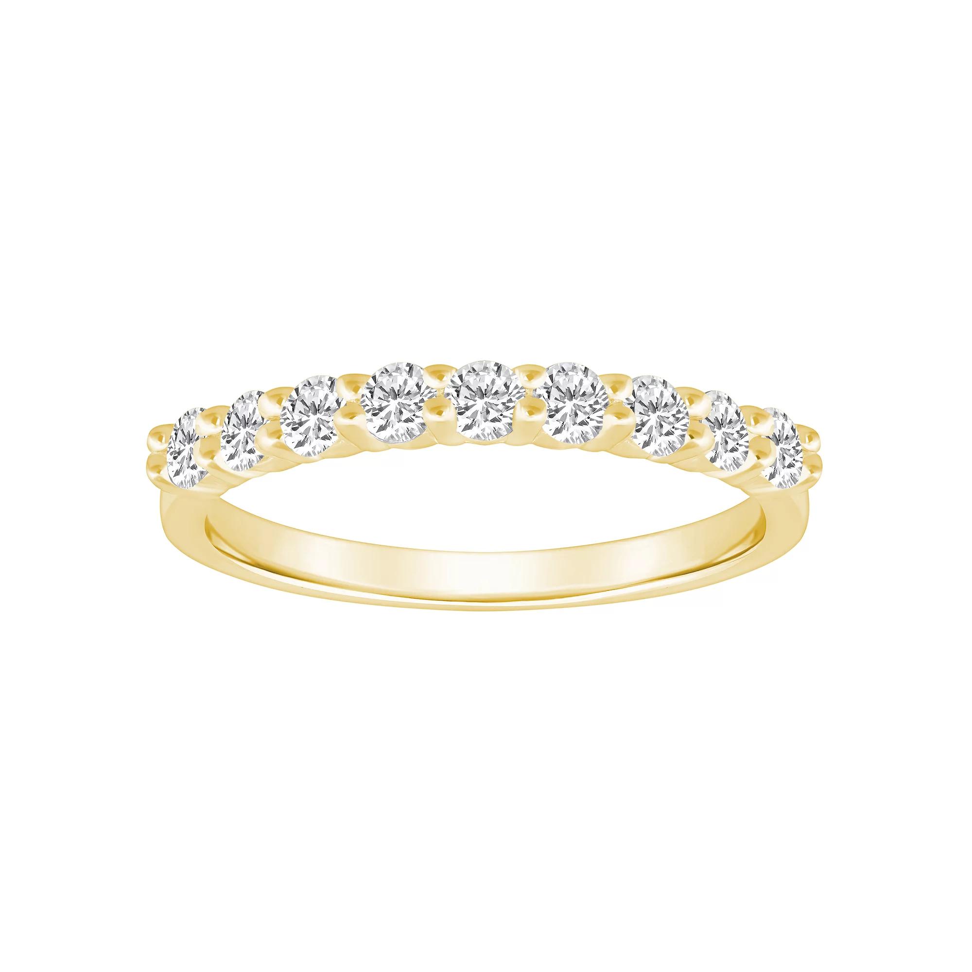 Alyson Layne 14k Gold 1/2 Carat T.W. Diamond 9-Stone Wedding Band, Women's,  Product Image