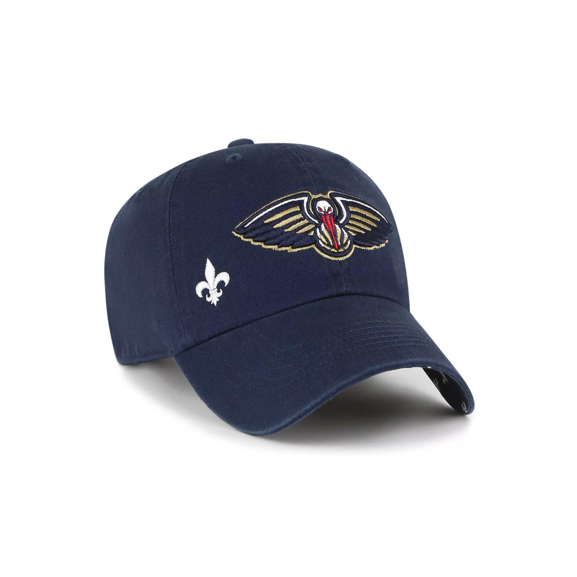 Women's '47 Navy New Orleans Pelicans Confetti Undervisor Clean Up Adjustable Hat, Blue Product Image