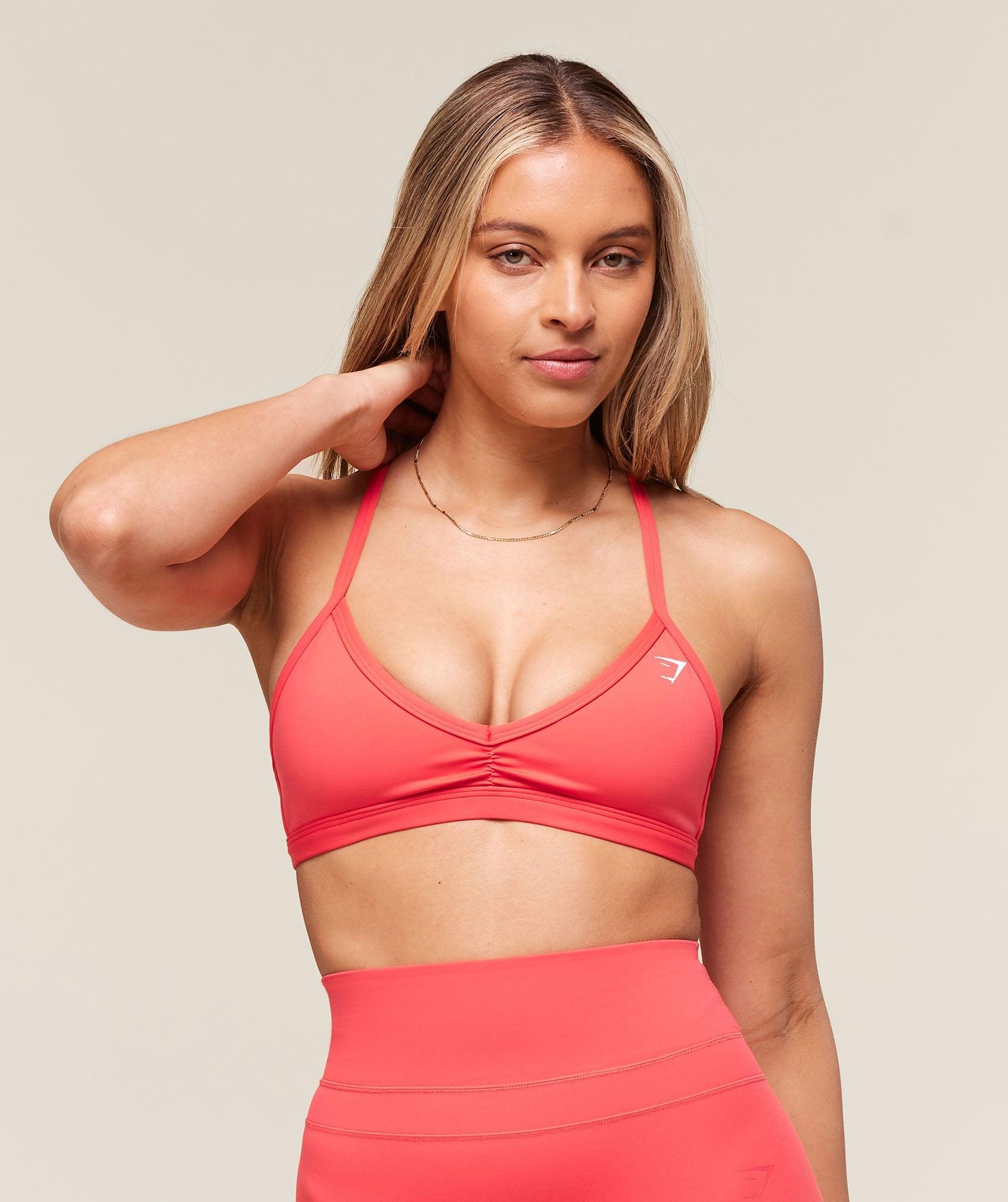 Gymshark Minimal Sports Bra - Coral Red Female Product Image