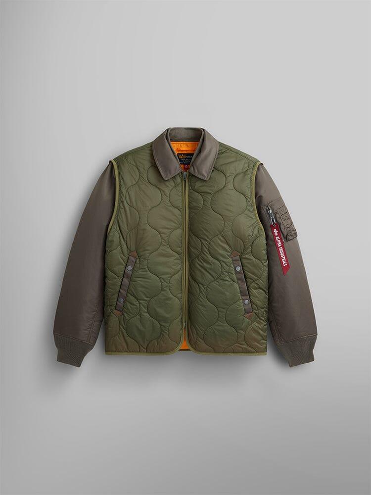MIXED MEDIA QUILTED UTILITY JACKET (COYOTE BROWN) Male Product Image