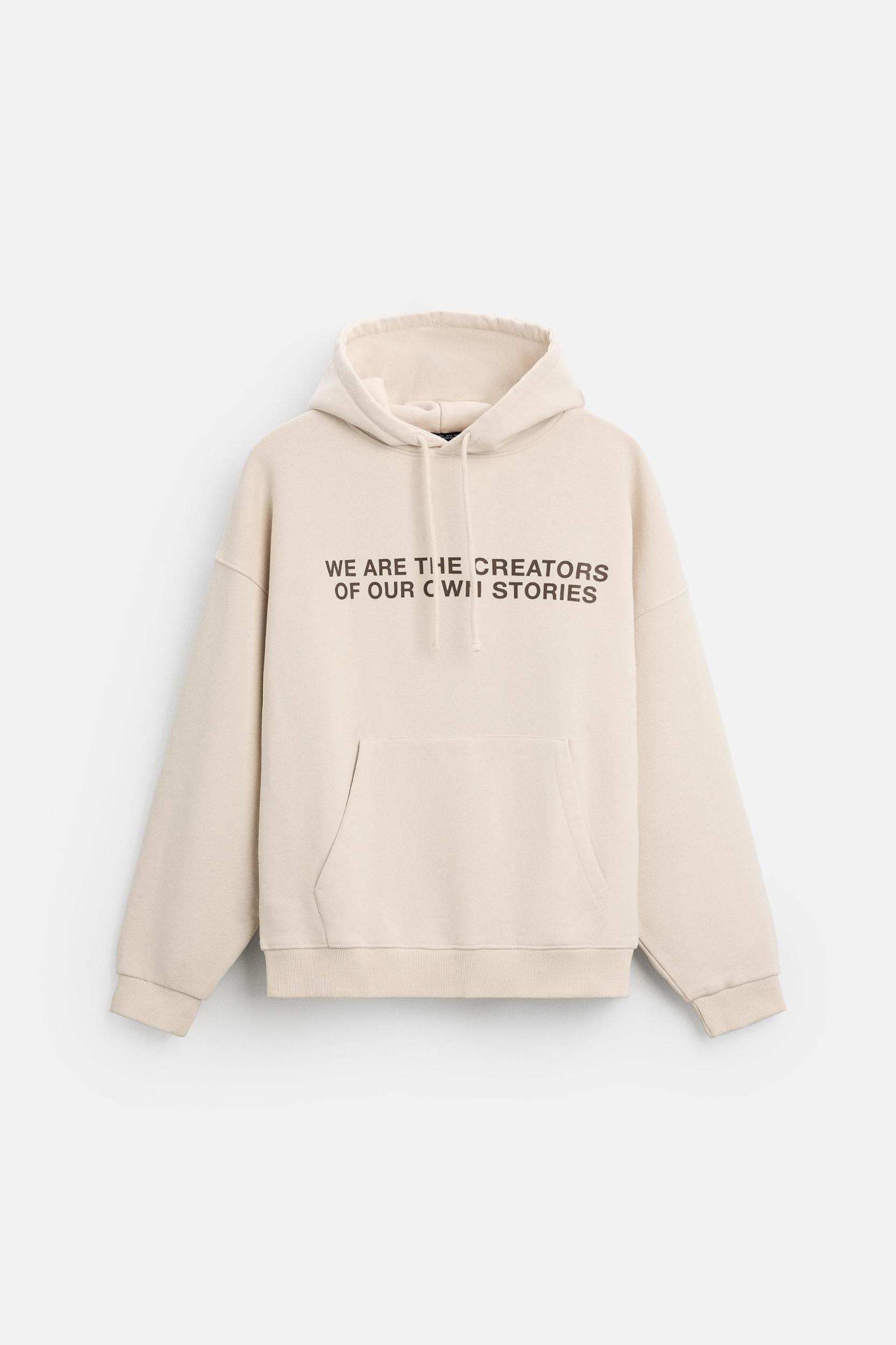 WASHED TEXT HOODIE SWEATSHIRT Product Image