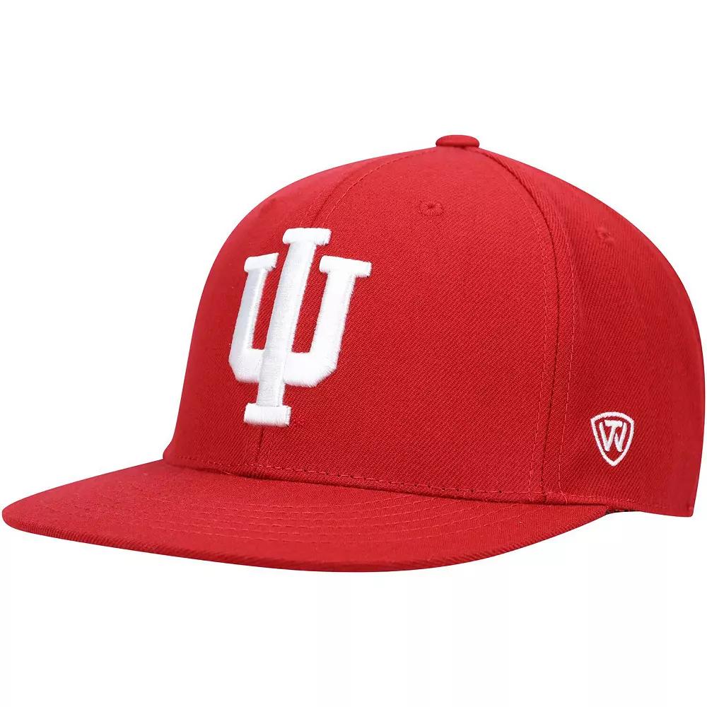 Mens Top of the World Crimson Indiana Hoosiers Team Color Fitted Hat Product Image