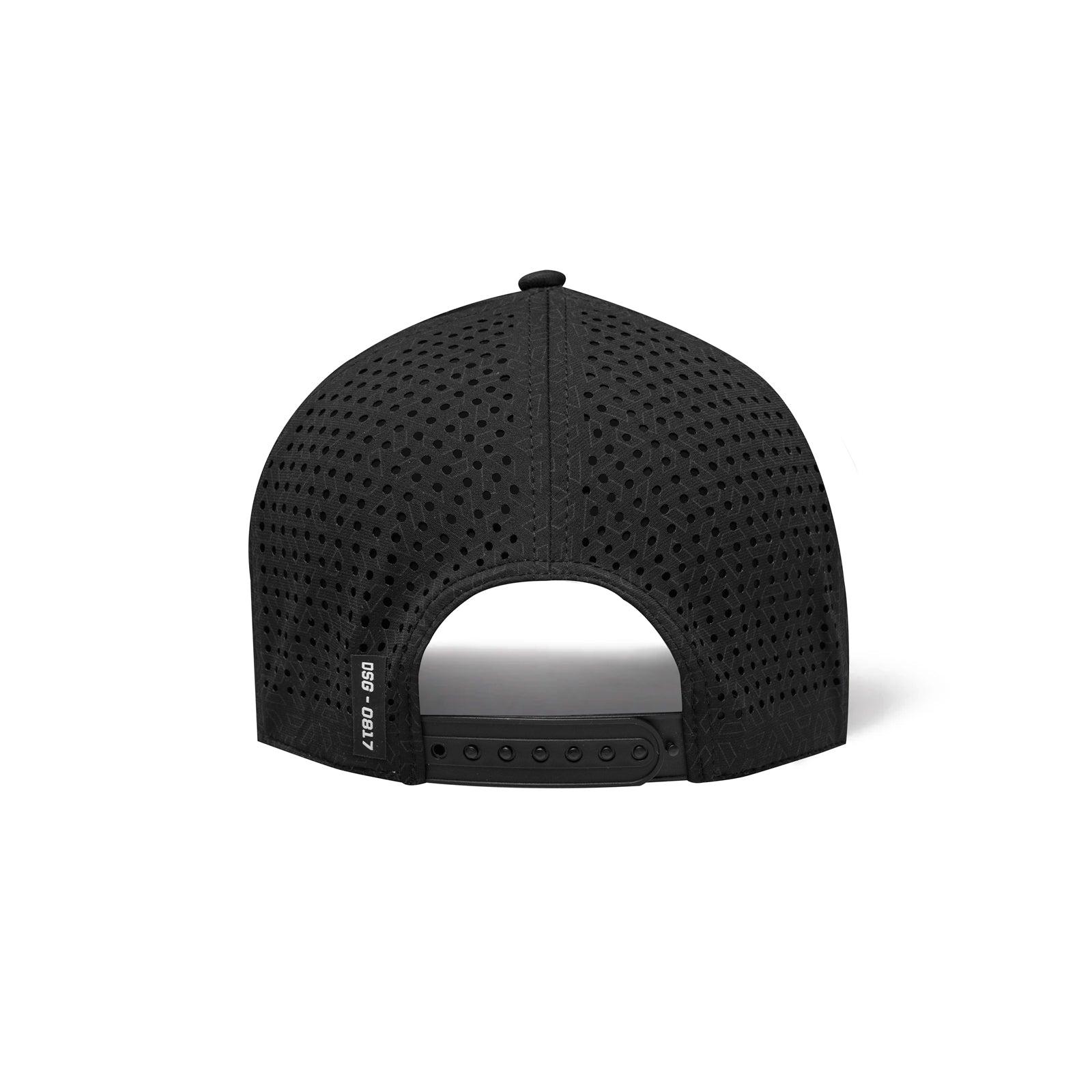 0817. Tetra-Lite® Ice A-Frame Hat - Black/Black "Wings" Product Image