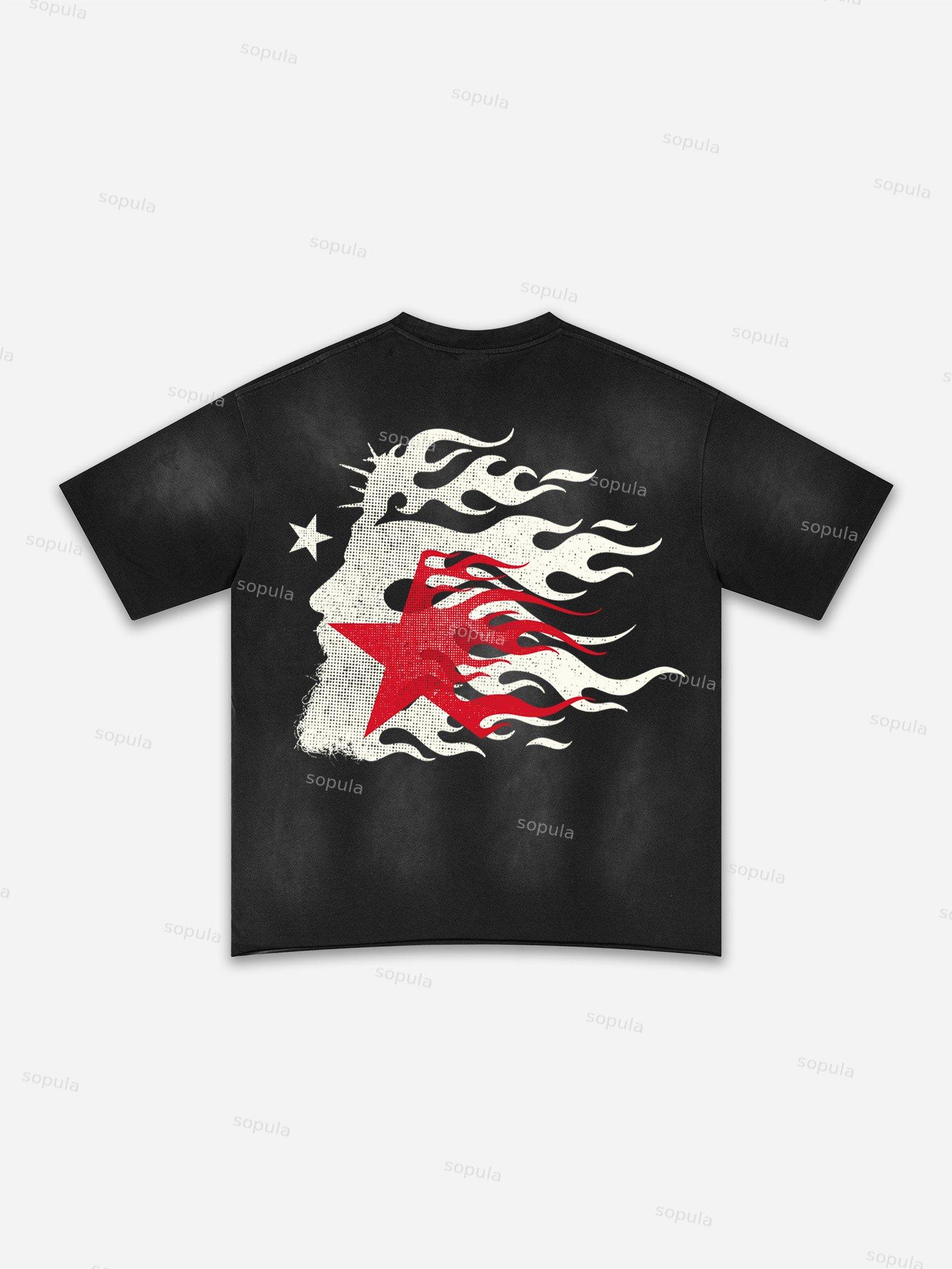 Fly By Choice X Spacestation Graphic Print Washed T-shirt Product Image