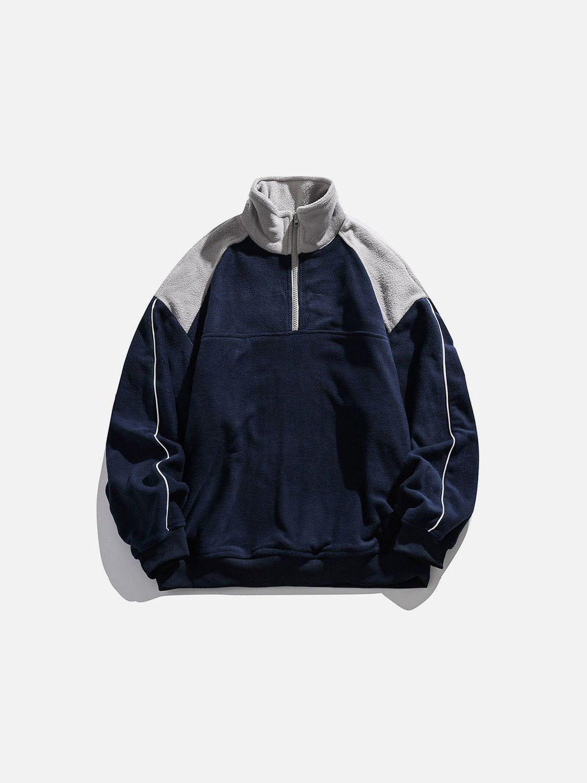 Aelfric Eden Color Blocking Quarter-Zip Sweatshirt Product Image