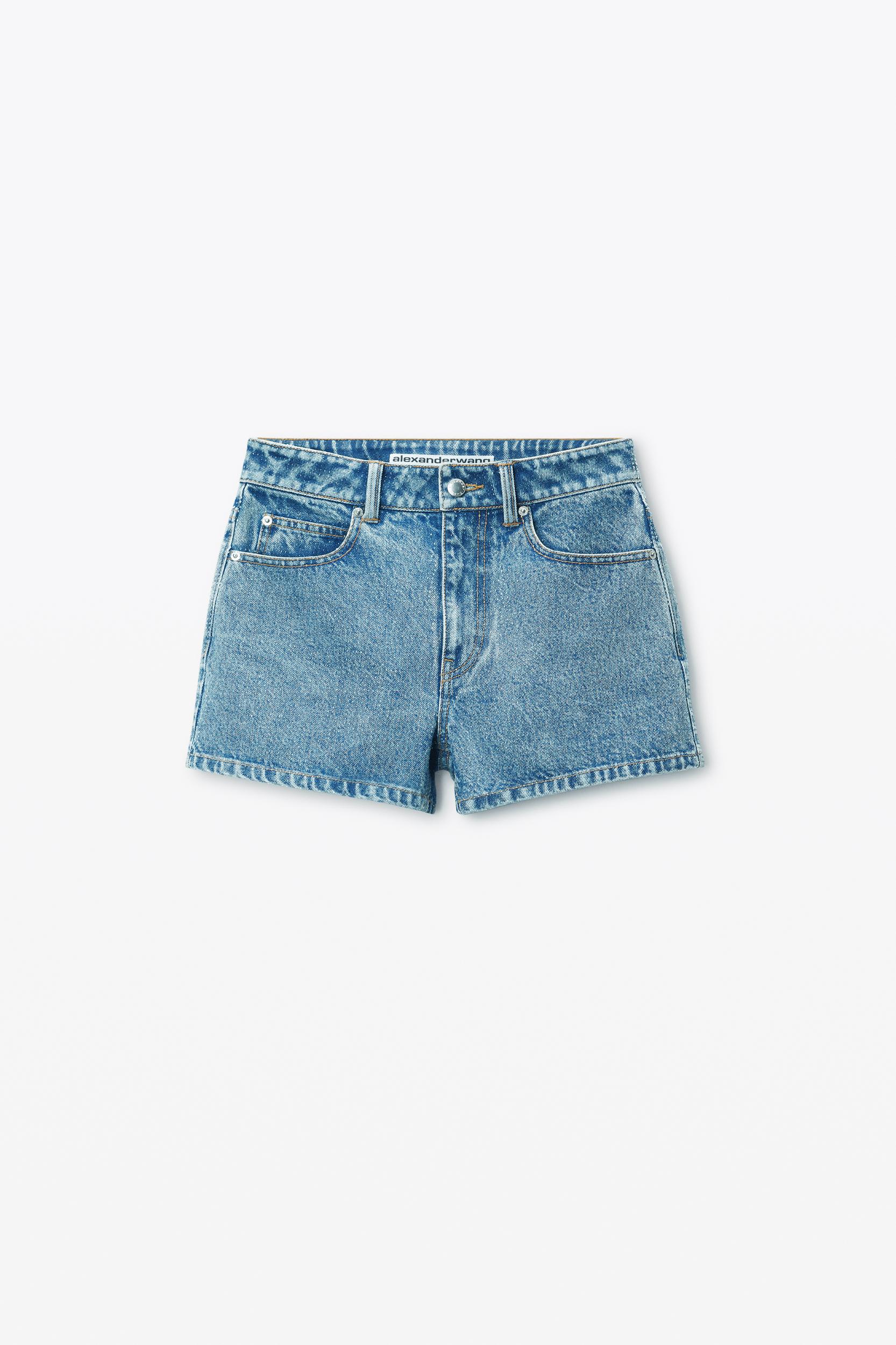 Clear Hotfix High-rise Denim Short Product Image