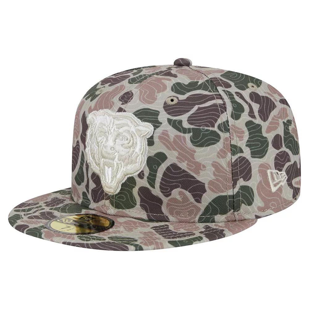 Men's New Era  Chicago Bears Geo Camo 59FIFTY Fitted Hat, Size: 7 1/4, Green Product Image