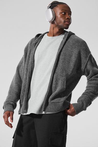New Class Cashmere Full Zip Hoodie - Platinum Grey Male Product Image