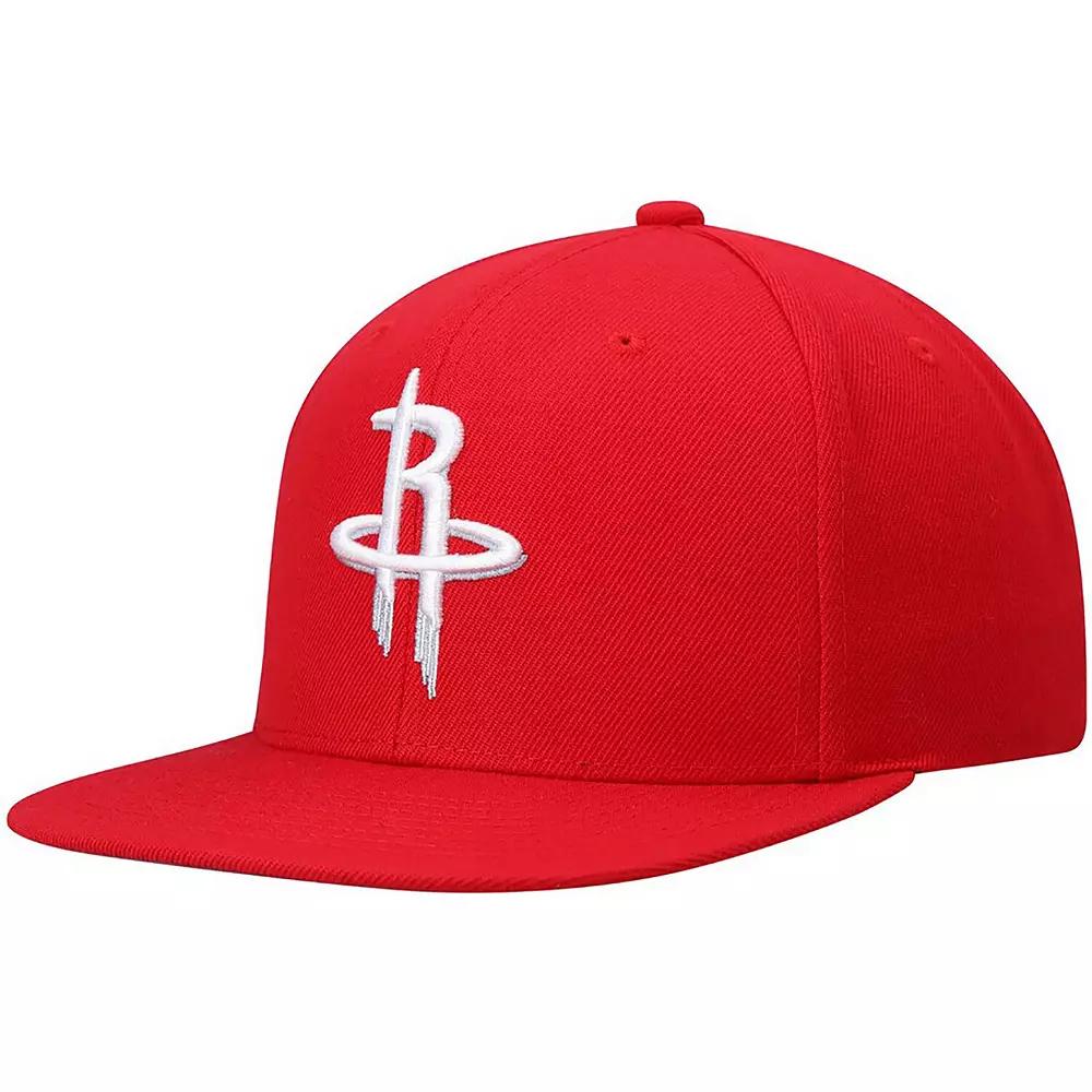Men's Mitchell & Ness Red Houston Rockets Ground 2.0 Snapback Hat Product Image