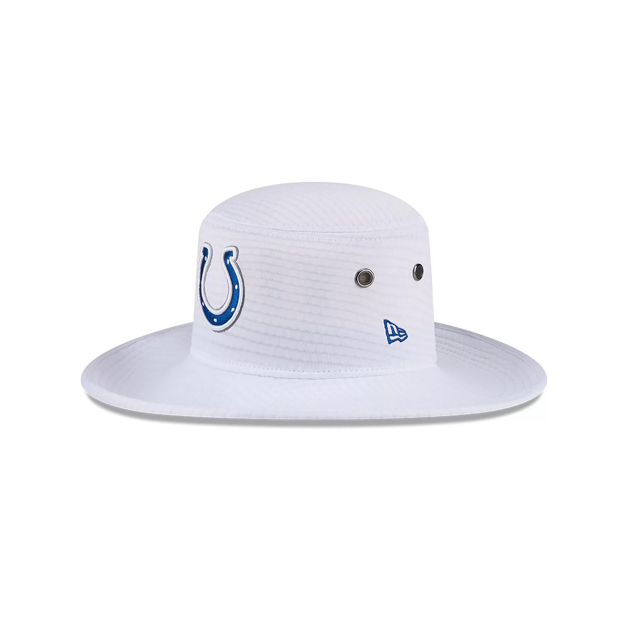 Men's New Era White Indianapolis Colts 2024 NFL Training Camp Panama Bucket Hat Product Image