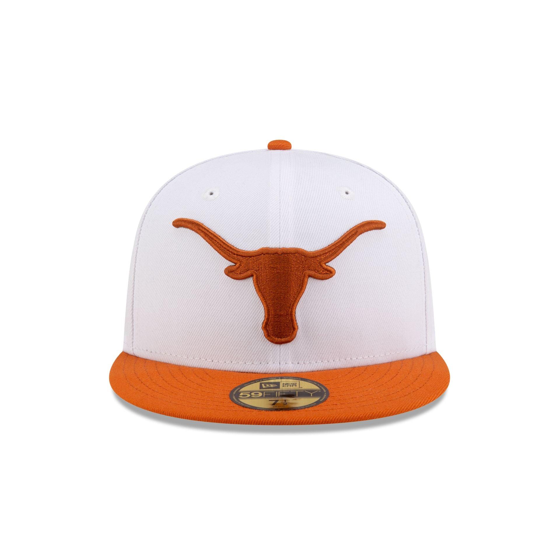 Texas Longhorns White 59FIFTY Fitted Hat Male Product Image