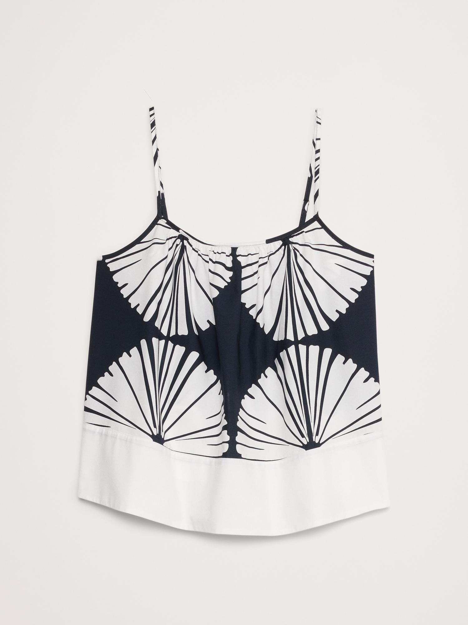 Color-Block Cotton Poplin Tank Product Image