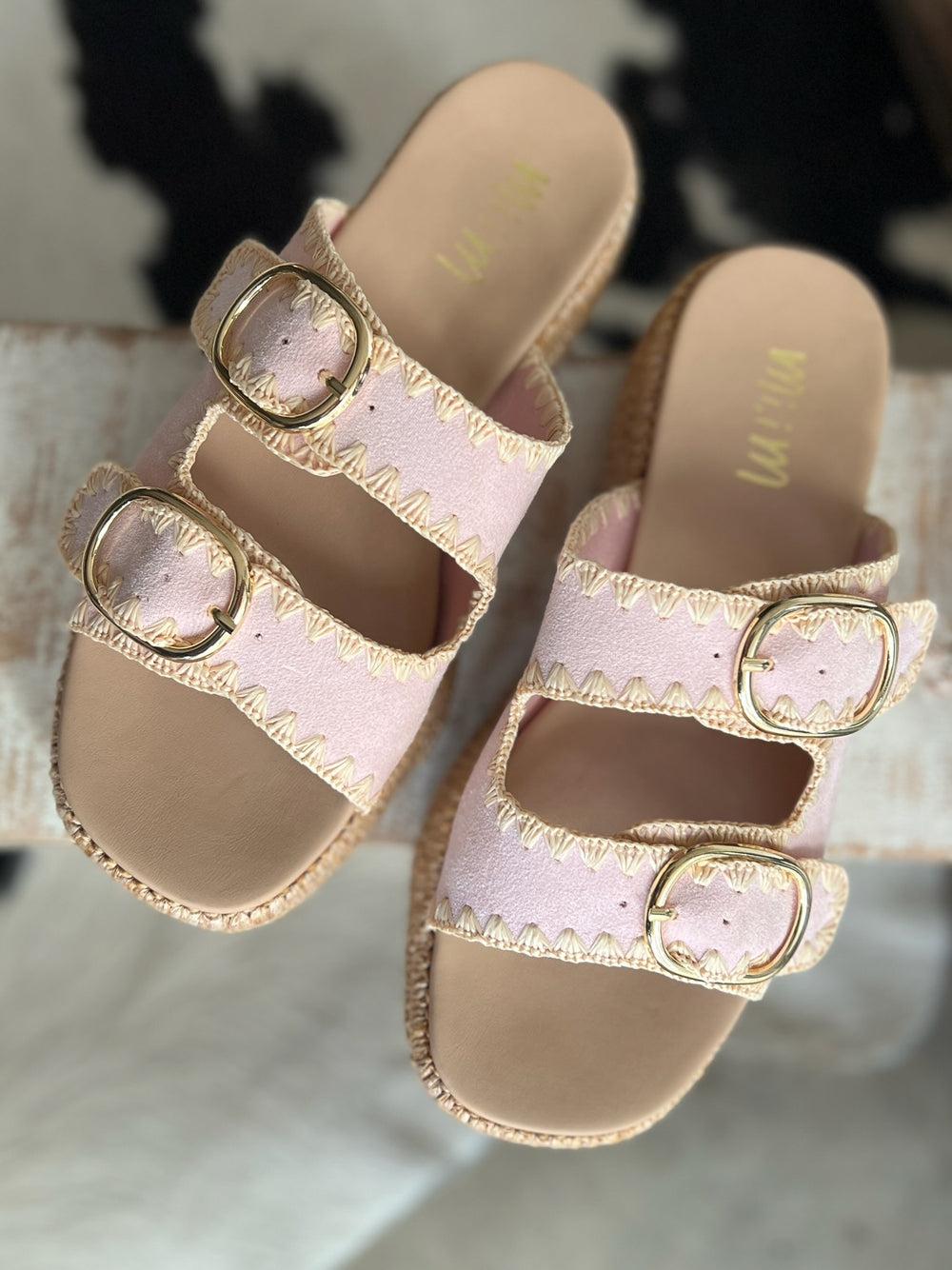 Miim Heidi Pink Platform Sandals Product Image