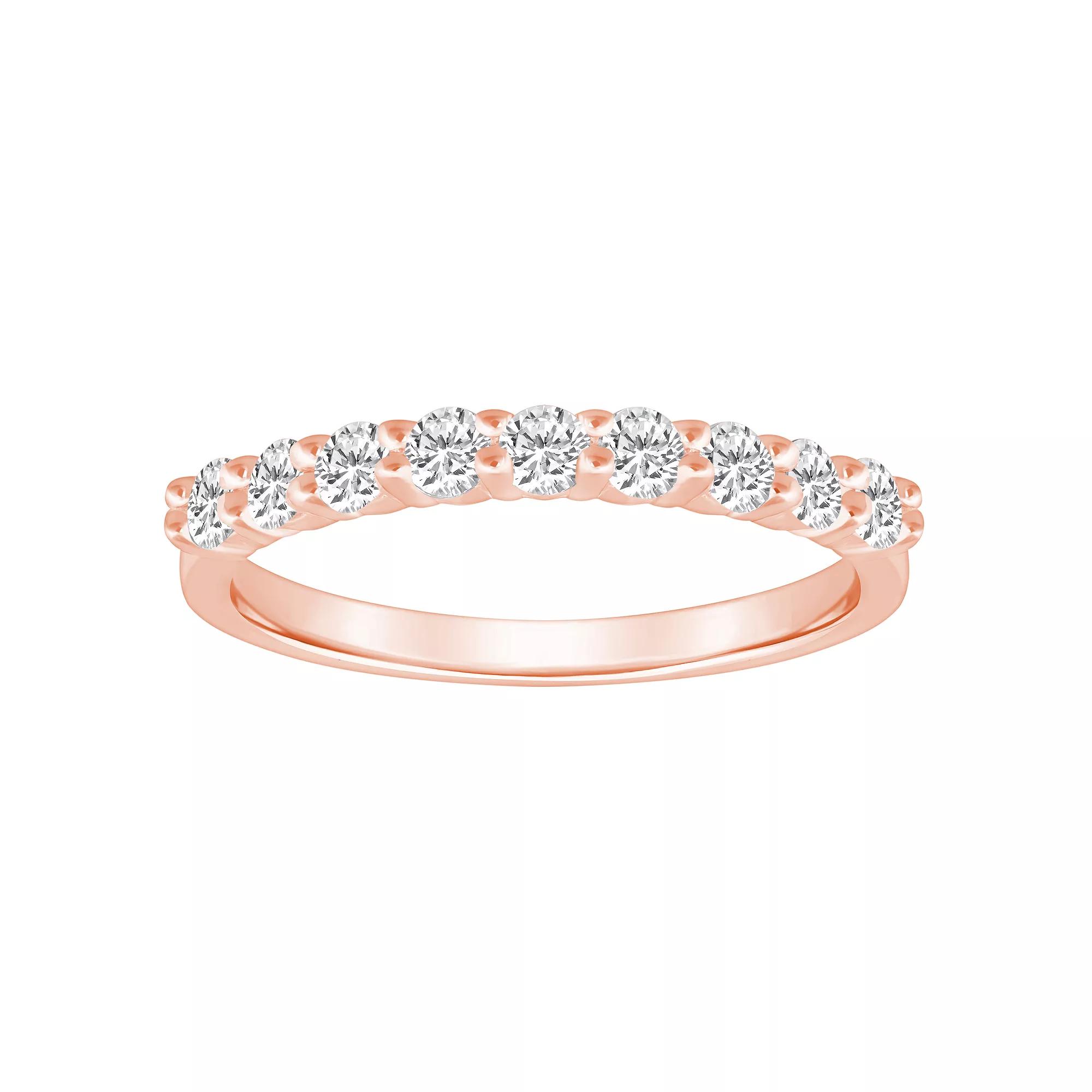 Alyson Layne 14k Gold 1/2 Carat T.W. Diamond 9-Stone Wedding Band, Women's,  Product Image