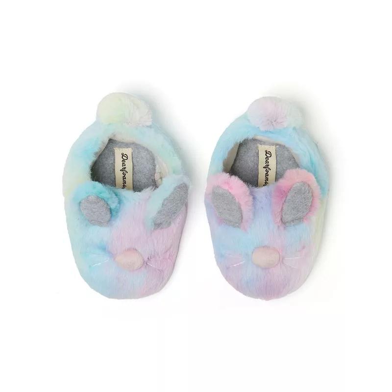 Dearfoams Bunny Baby Girl Slippers, Girl's, Size: 0-3 Months, Multi Tie Dye Product Image