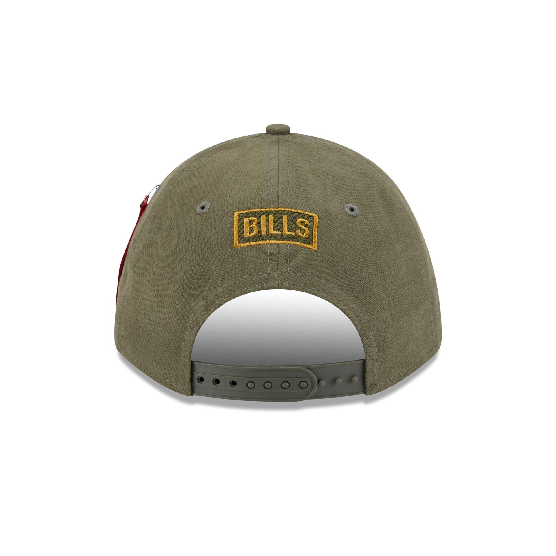 Alpha Industries x Buffalo Bills Olive Green 9FORTY M-Crown A-Frame Snapback Hat Male Product Image