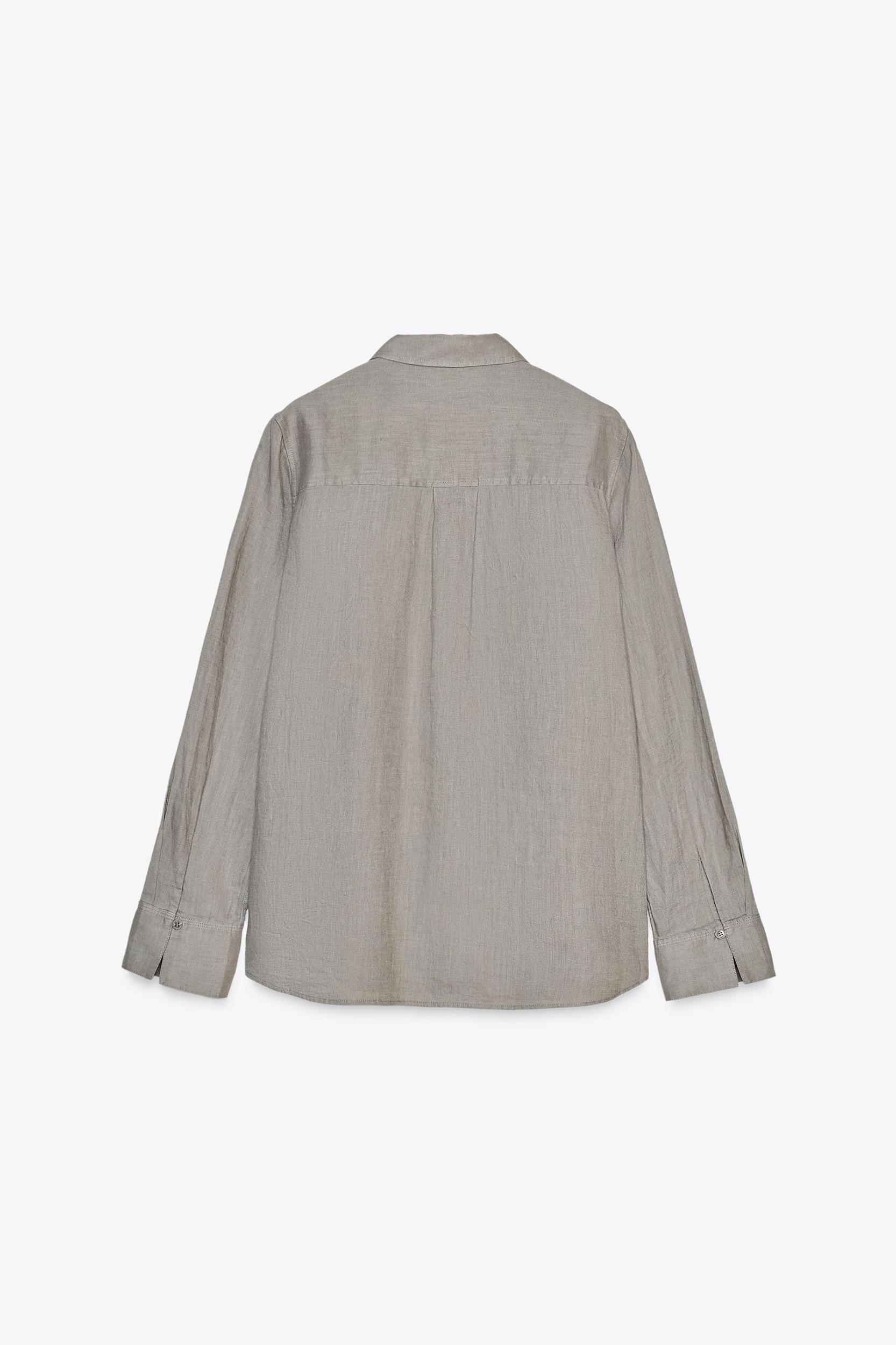 100% LINEN SHIRT ZW COLLECTION Product Image