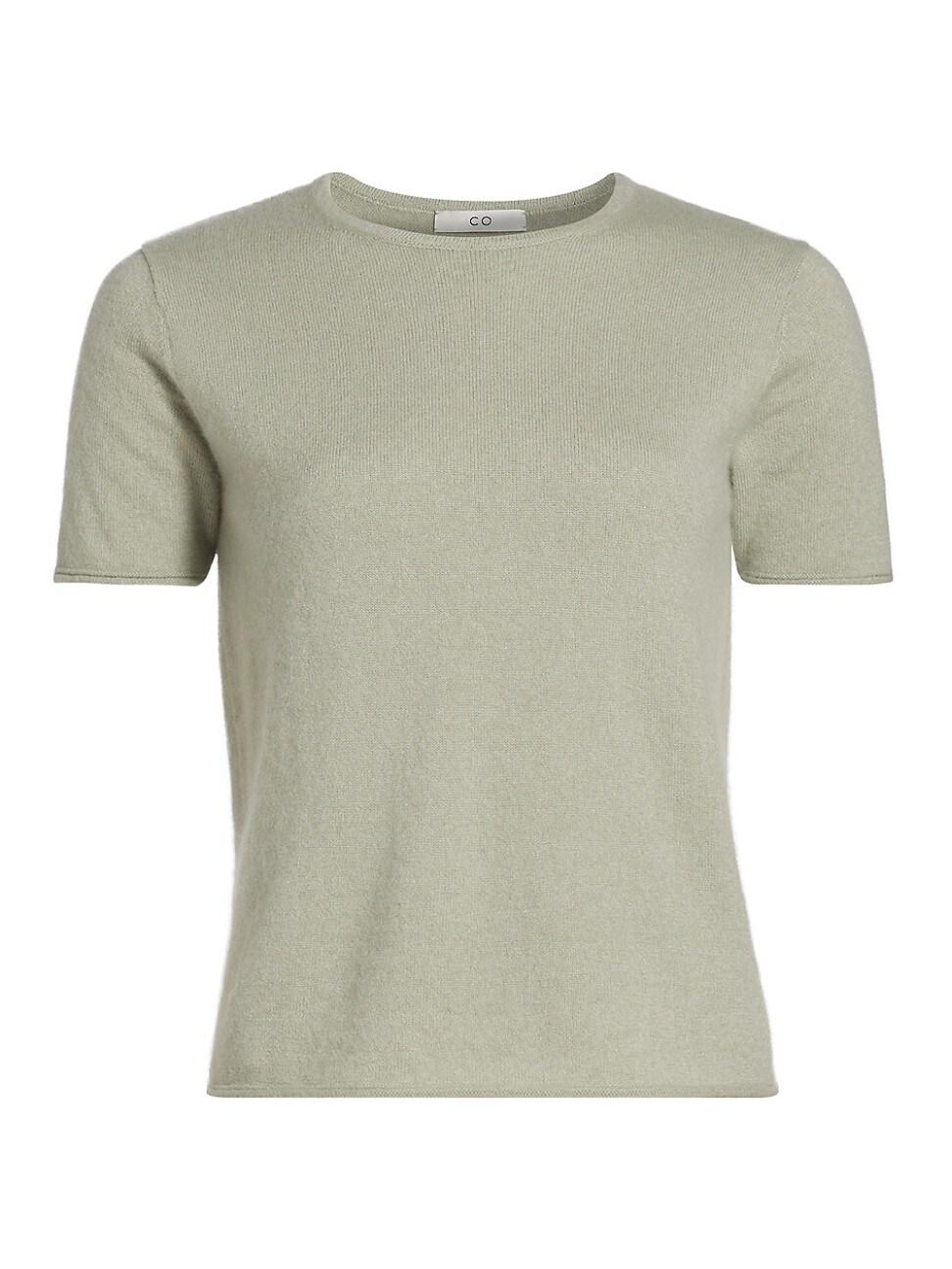 Womens Cashmere & Silk Knitted T-Shirt Product Image