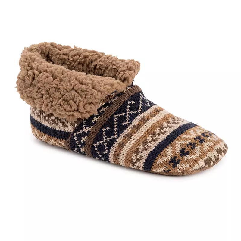 Men's MUK LUKS Foldover Sherpa Boot Slippers,  Product Image