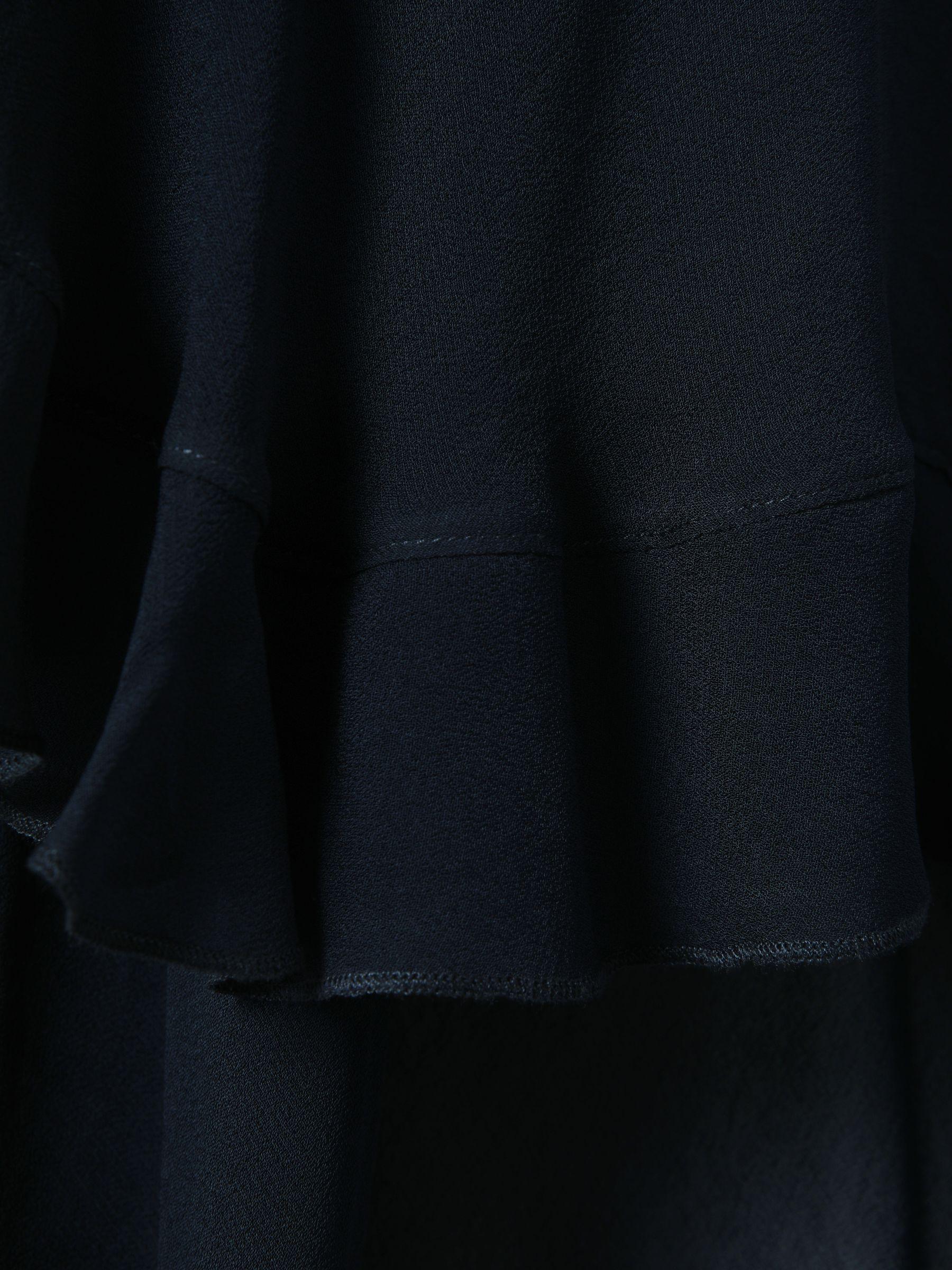 Pleated Cape Style Top in Navy Product Image