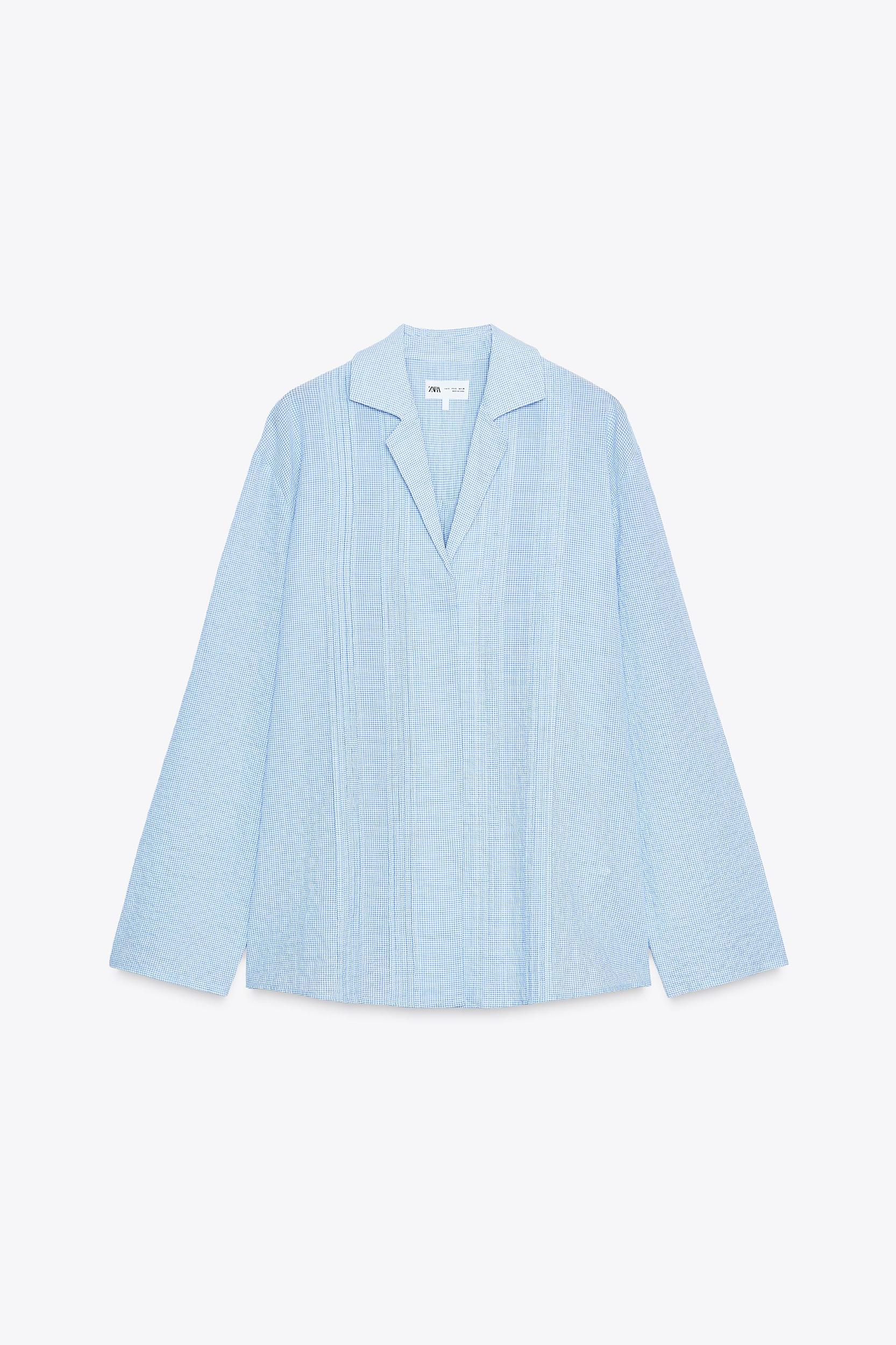 ZW COLLECTION TEXTURED OVERSIZED SHIRT Product Image