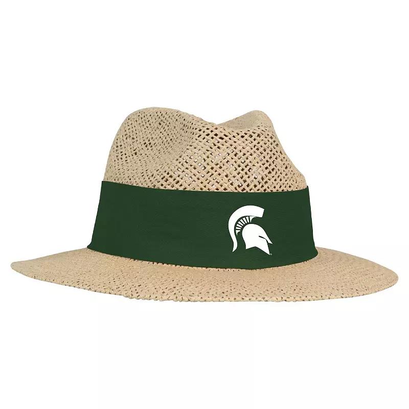 Men's Ahead Tan Michigan State Spartans Wellington Gambler Straw Hat, Size: Small/Medium, Team Product Image