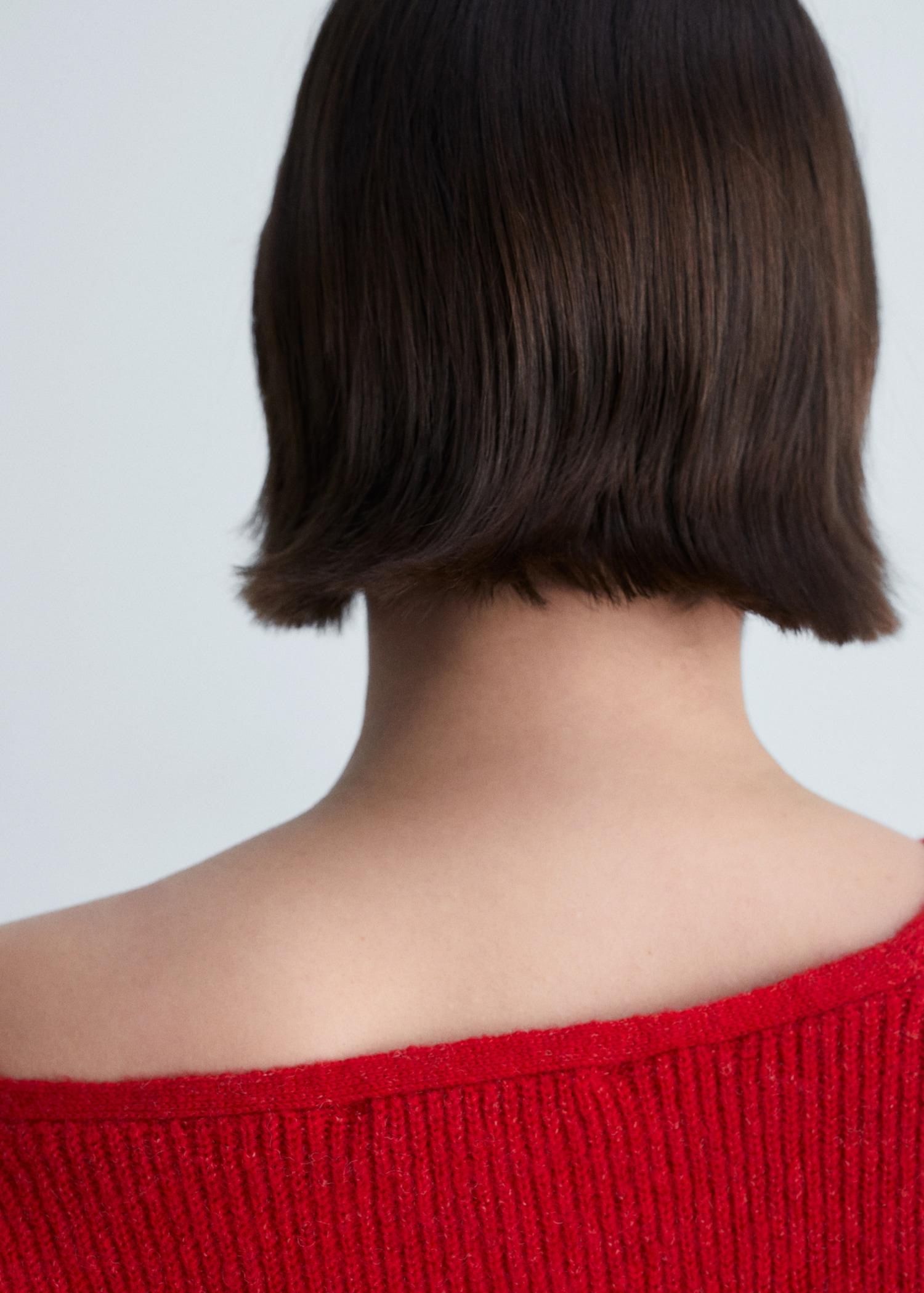 V-neck knit sweater - Women | MANGO USA Product Image