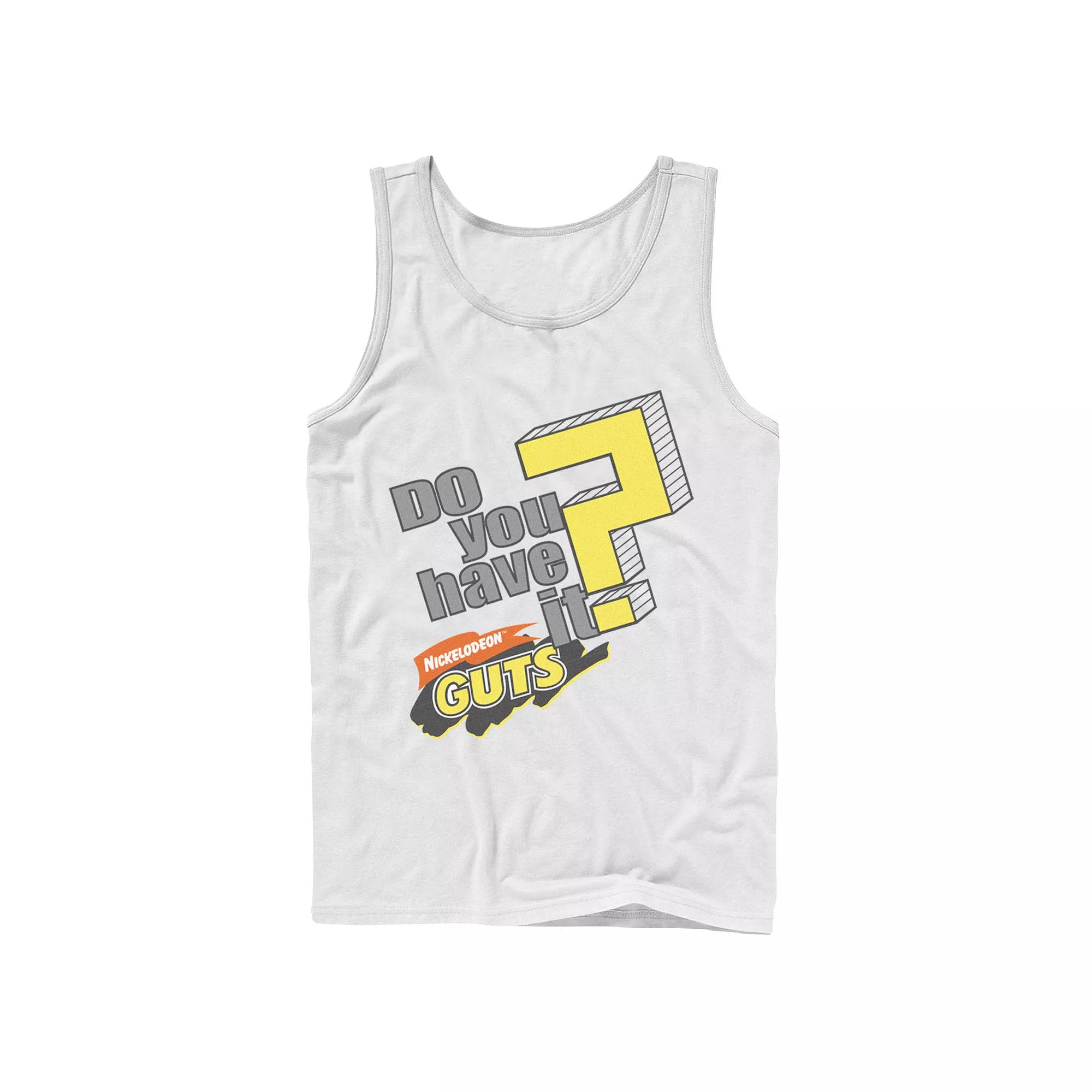 Men's Nickelodeon Guts Do You Have It Vintage Question Logo Graphic Tank Top,  Product Image
