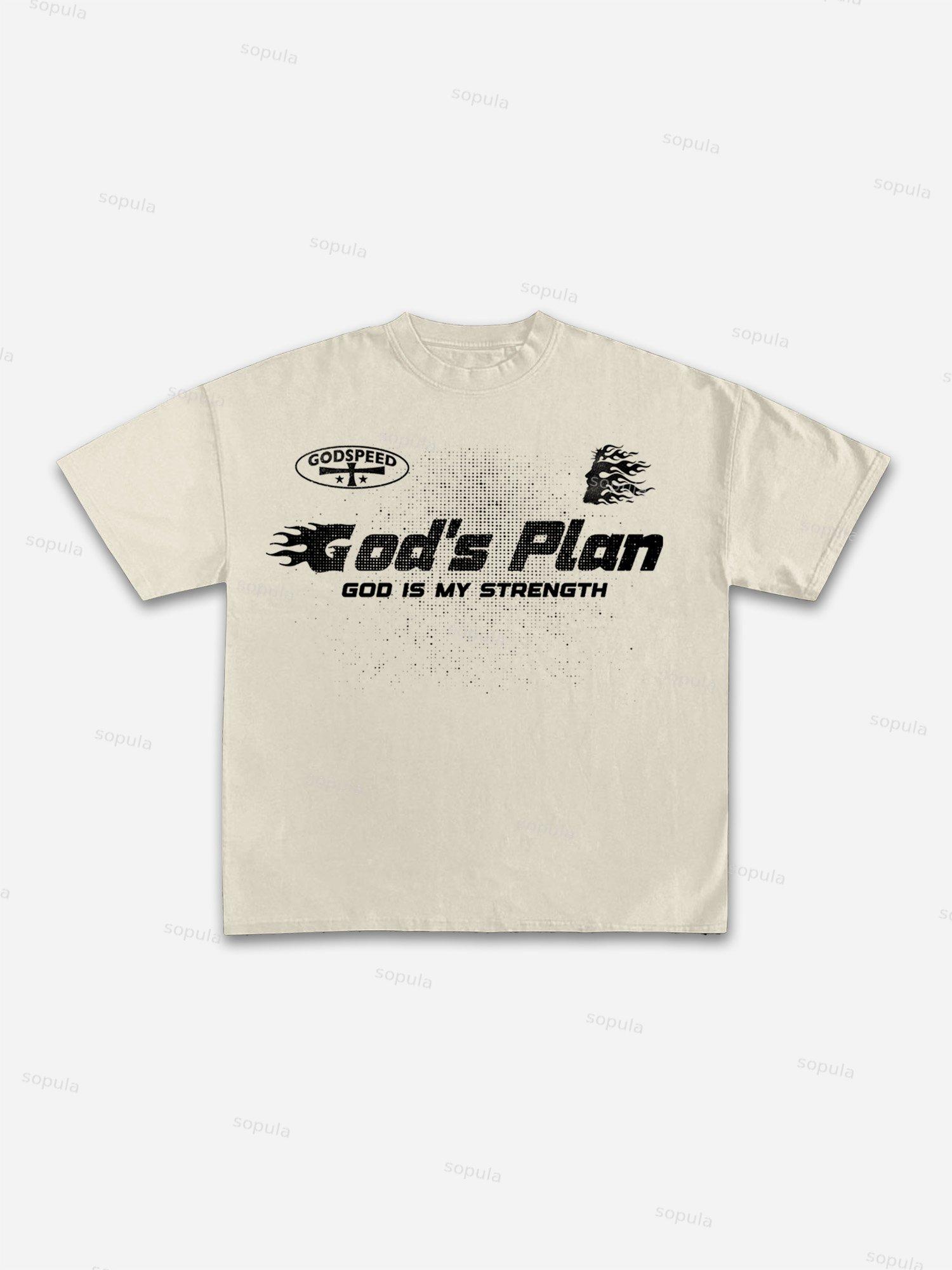 Flame Jesus God Silhouette Network Vintage Graphic Cotton T-shirt Product Image