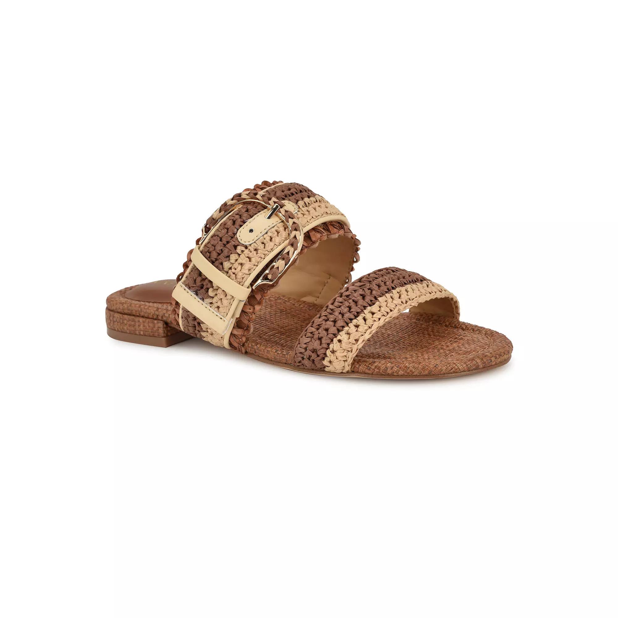 Nine West Sameey Open Toe Slip-On Womens Flat Sandals Product Image