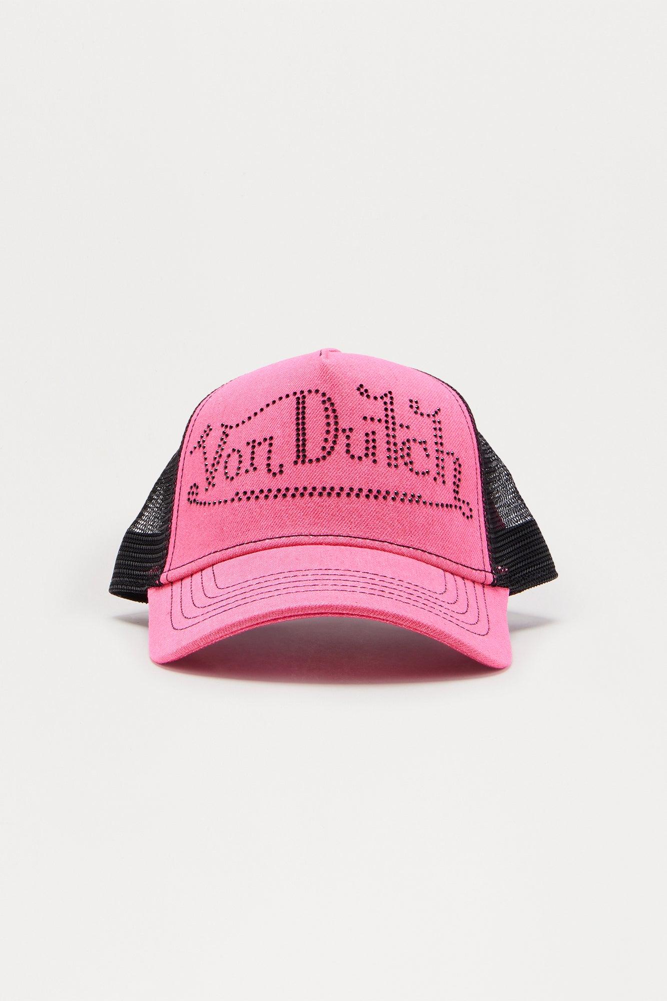 Von Dutch Pink Rhinestone Trucker Hat - Pink Female Product Image