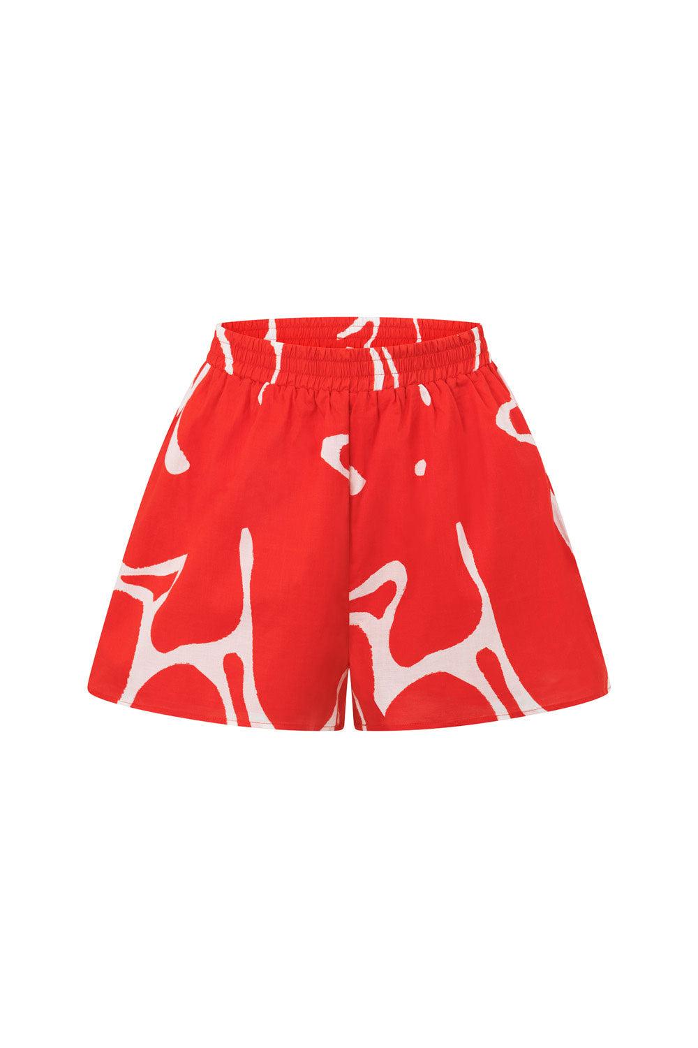 Seona Shorts - Evoke Red Product Image