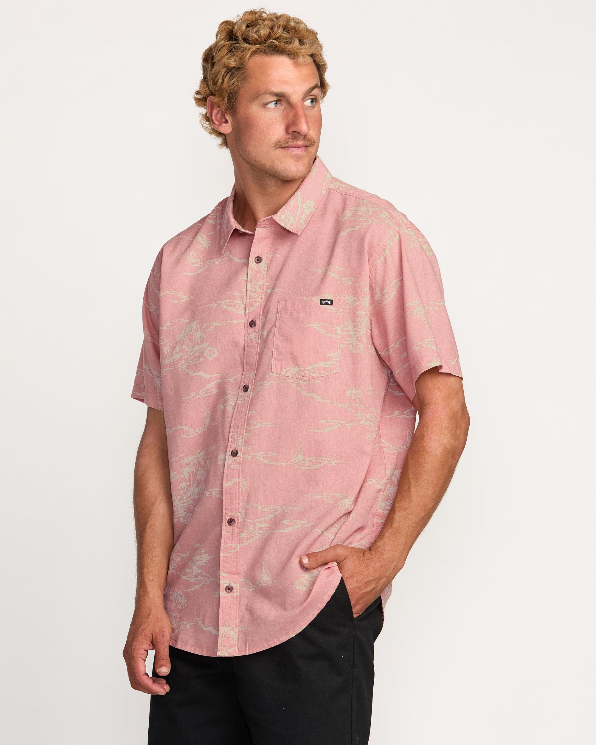 Sundays Short Sleeve Shirt - Dust Red Male Product Image