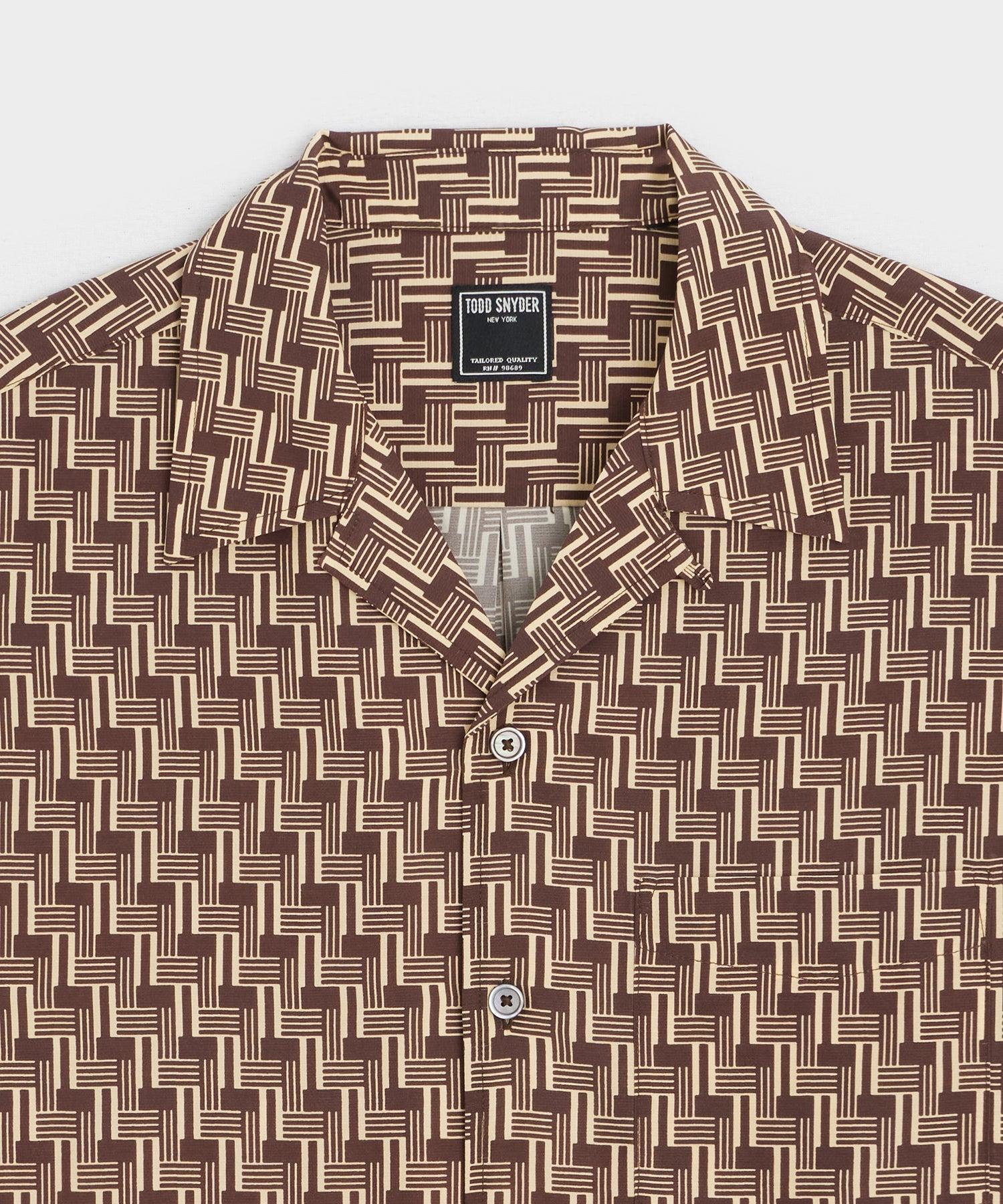 Cropped Silk-Cotton Camp Collar Shirt Product Image