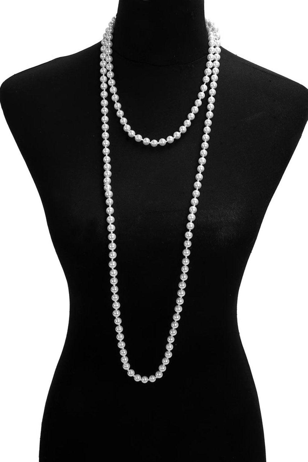 Pearl Single Strand Long Necklace Product Image