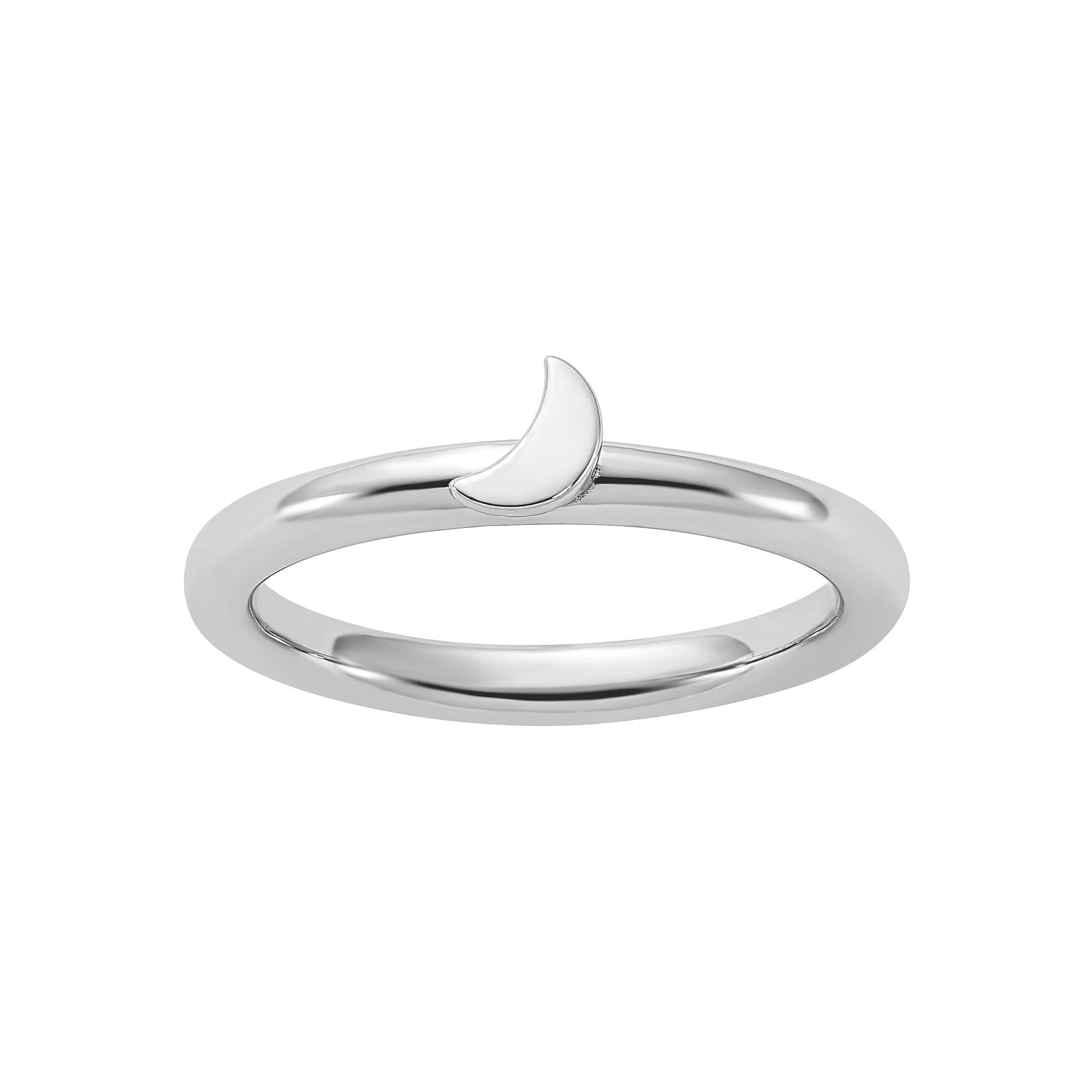 Stacks & Stones Sterling Silver Stackable Moon Ring, Women's, Size: 7 Product Image