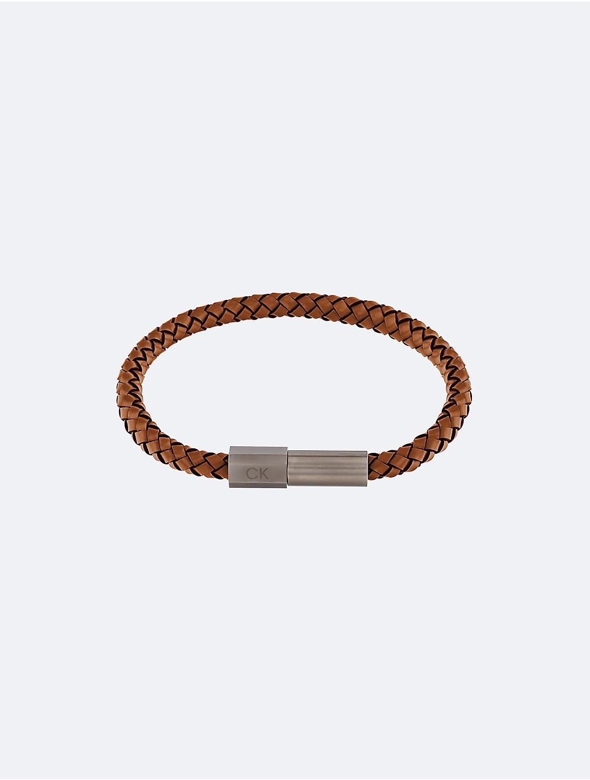 Calvin Klein Mens Modern Braided Bracelet - Brown Product Image