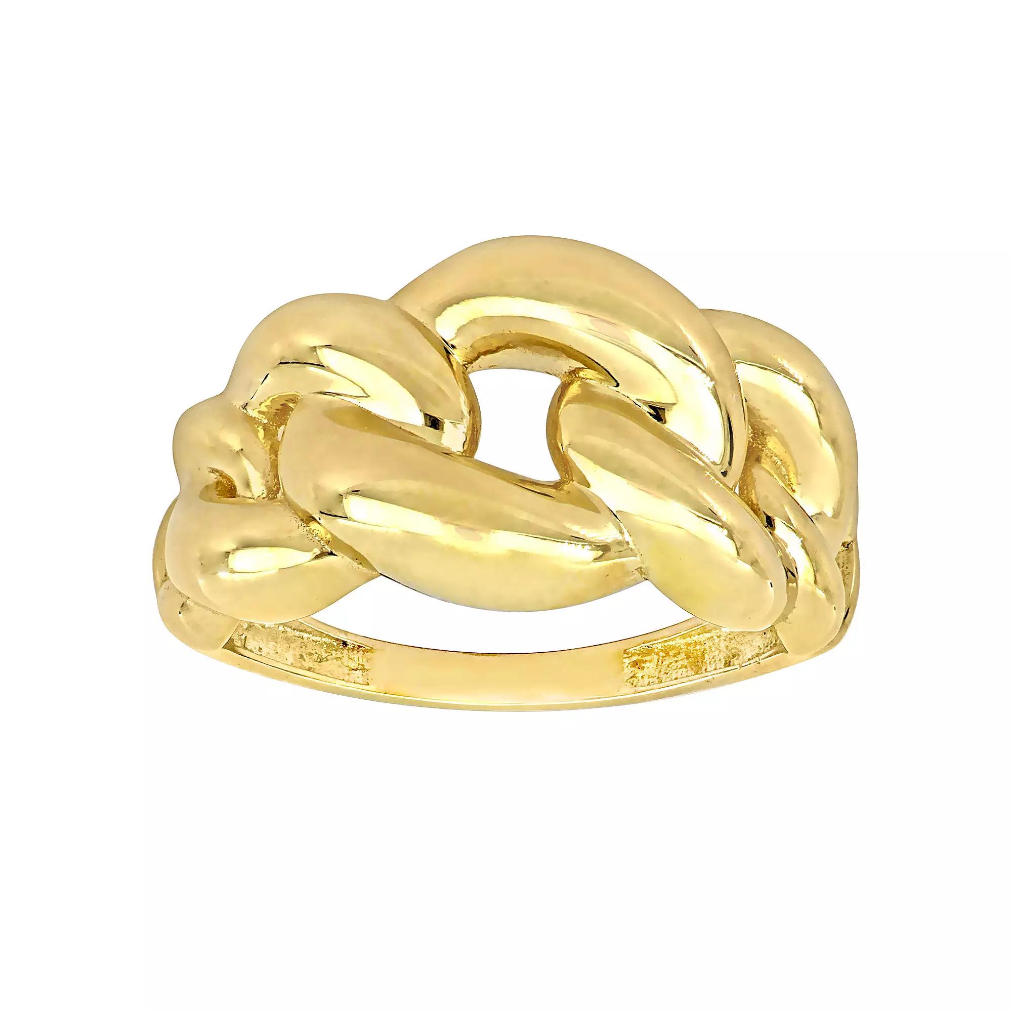 Stella Grace 14k Gold Interlocking Link Design Ring, Women's Product Image