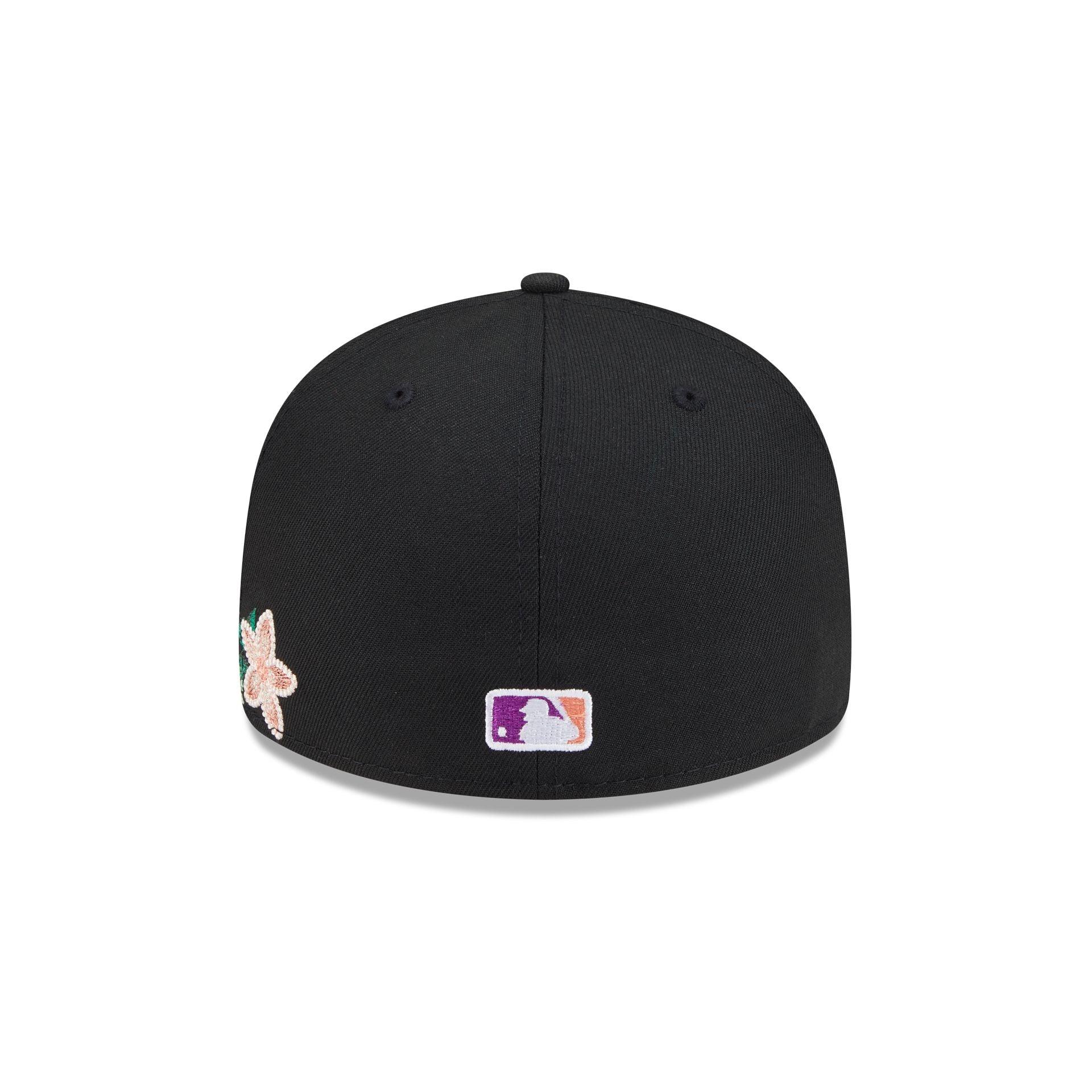 Atlanta Braves Tonal Florals Black 59FIFTY Fitted Hat Male Product Image