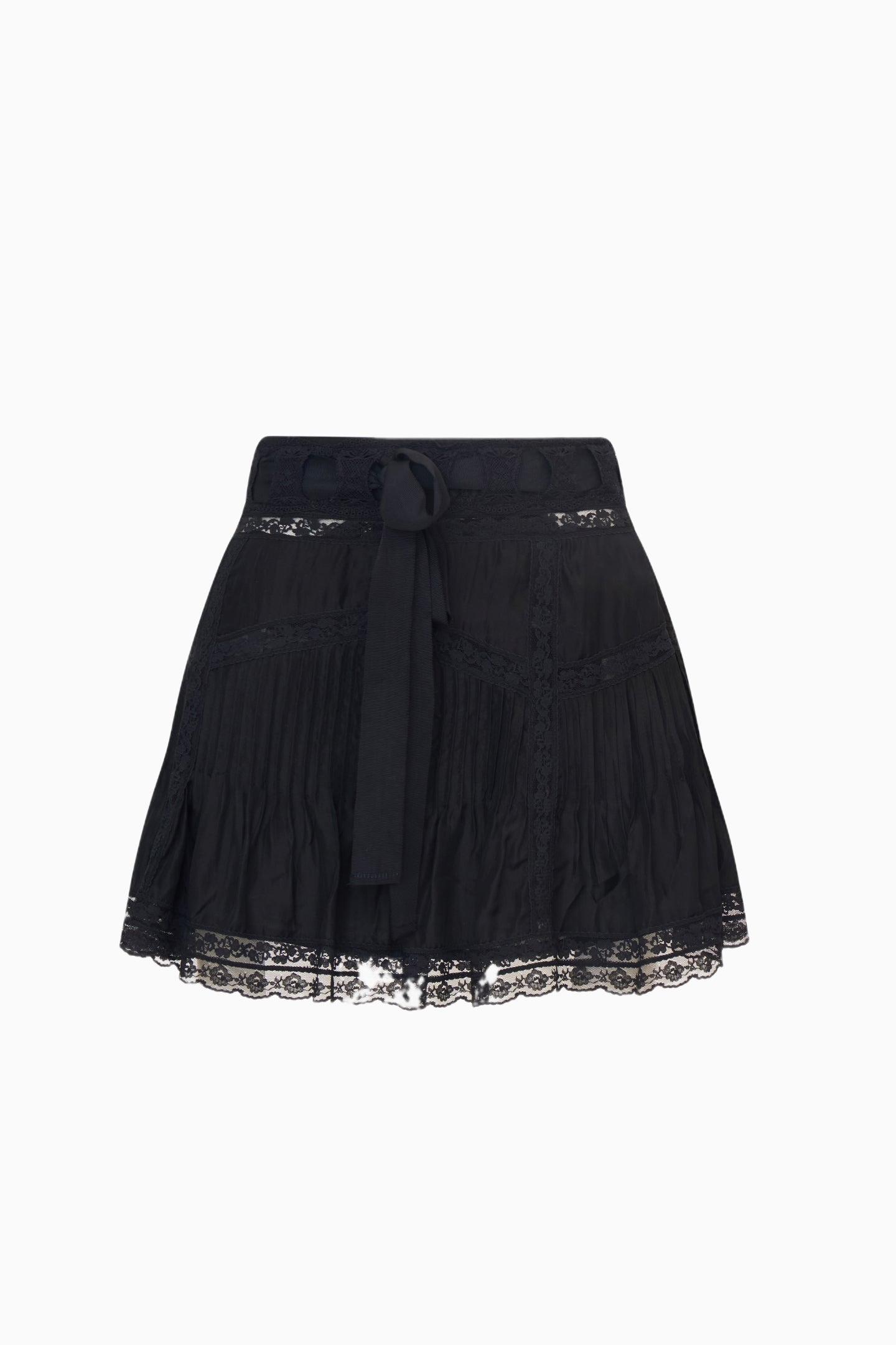 Willia Silk Lace-Detailed Mini Skirt Product Image