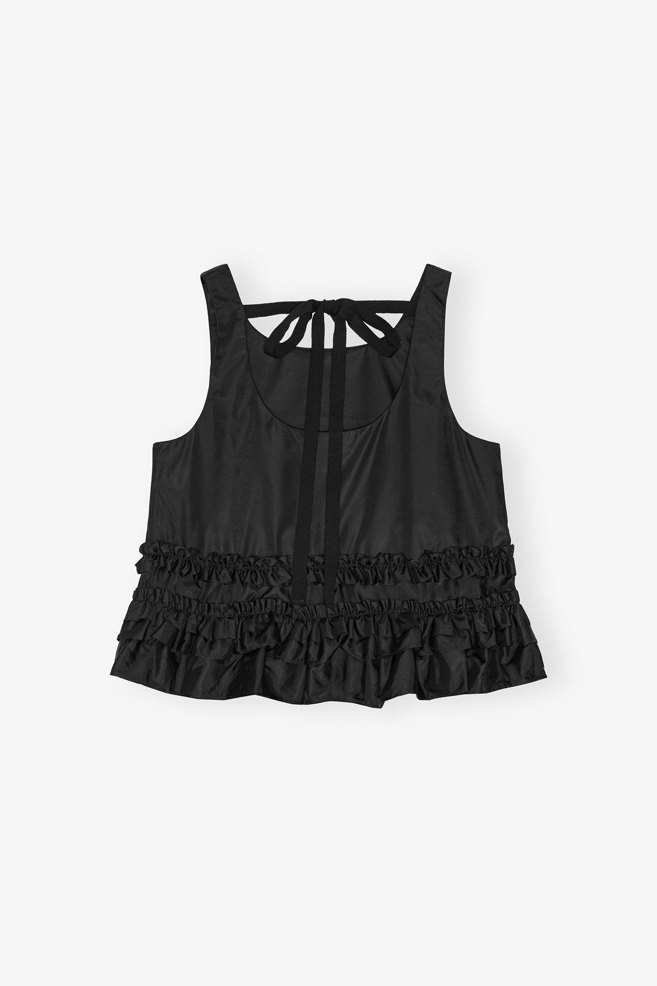 Black Duchesse Nylon Frill Top Product Image