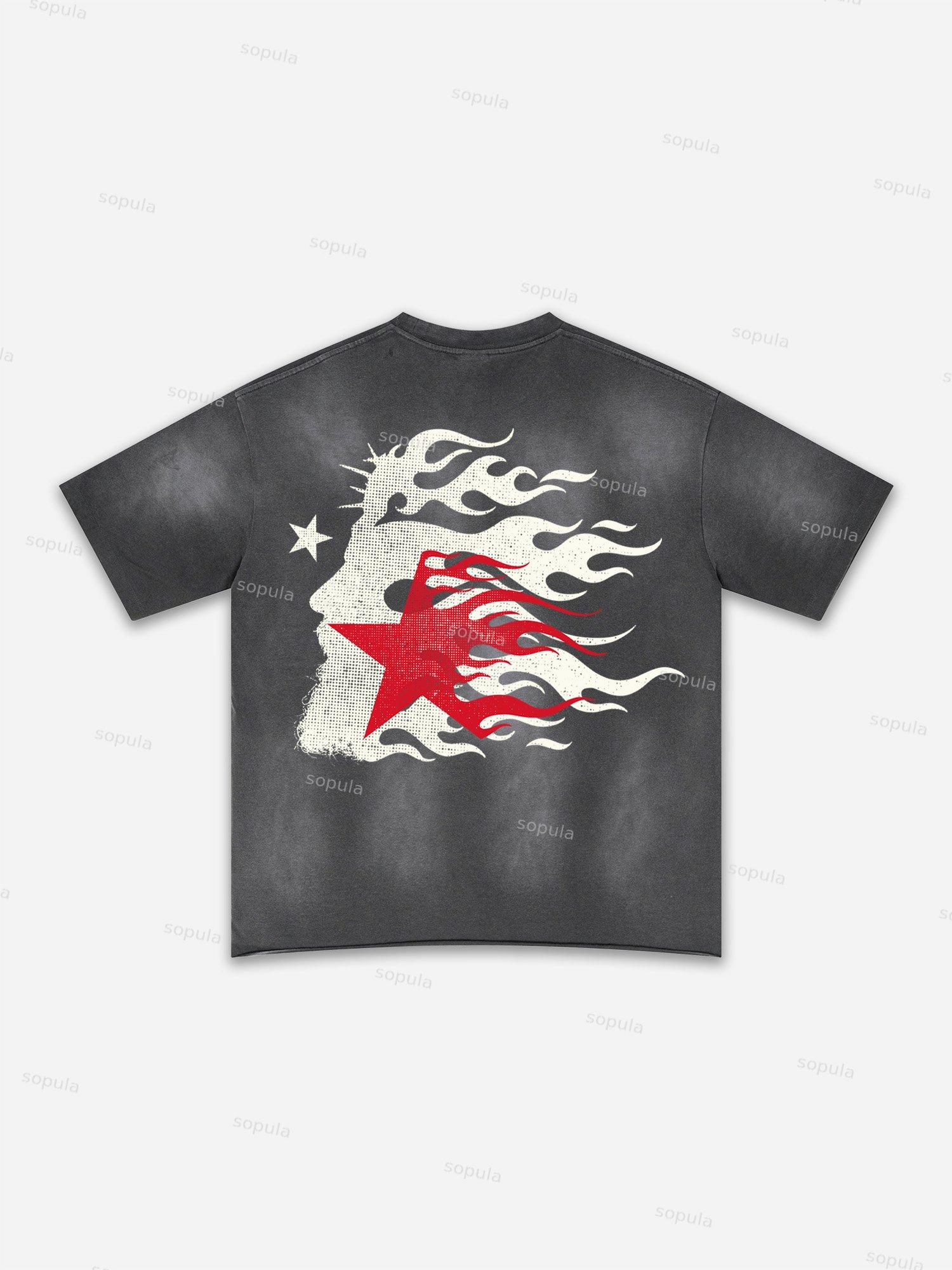 Fly By Choice X Spacestation Graphic Print Washed T-shirt Product Image