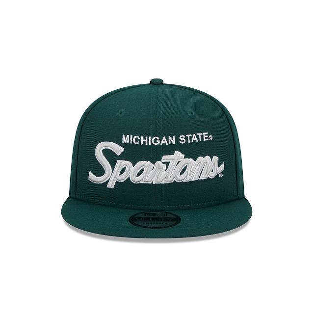 Michigan State Spartans Script Green 9FIFTY Snapback Hat Male Product Image