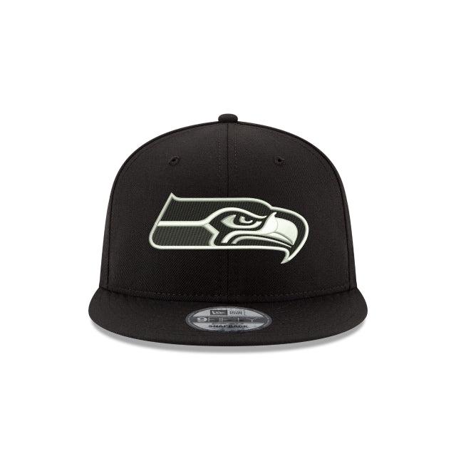 Seattle Seahawks Black and White 9FIFTY Snapback Hat Male Product Image