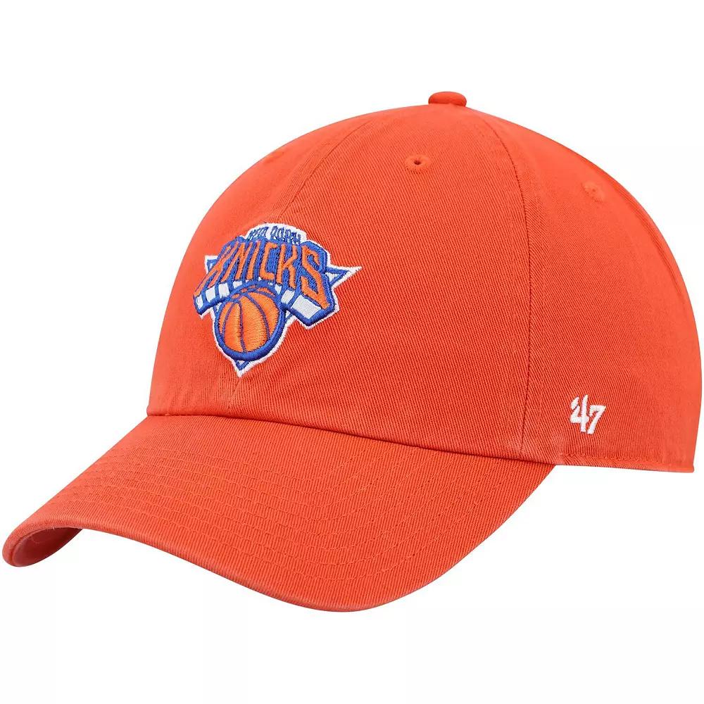 Men's '47 Orange New York Knicks Team Clean Up Adjustable Hat Product Image