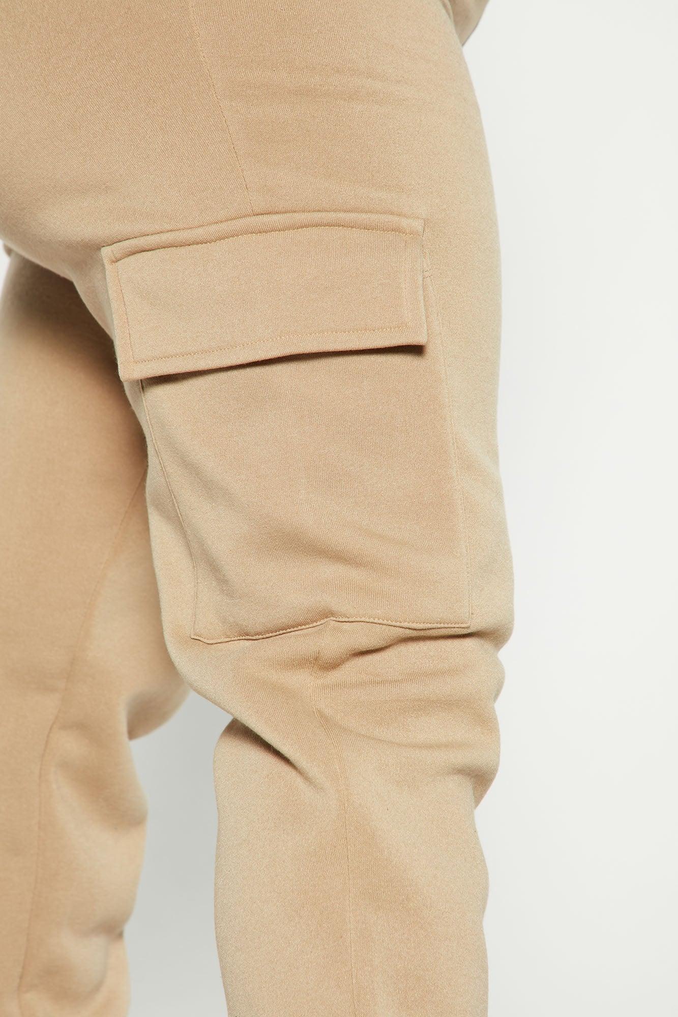 Let's Relax Jogger Sweatpants - Tan Product Image